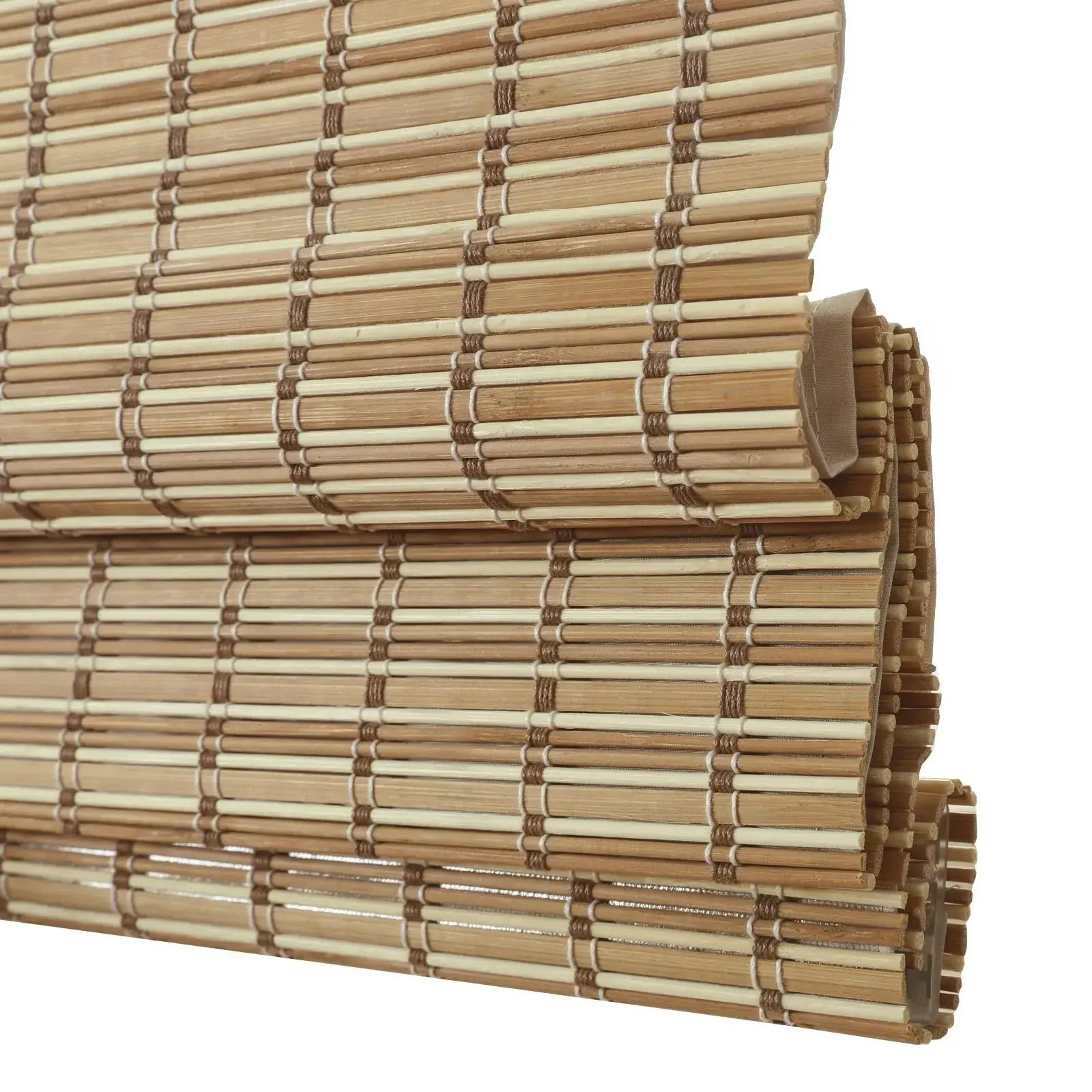 Sybil Bamboo Roman Shade - Dark Khaki TWOPAGES CURTAINS