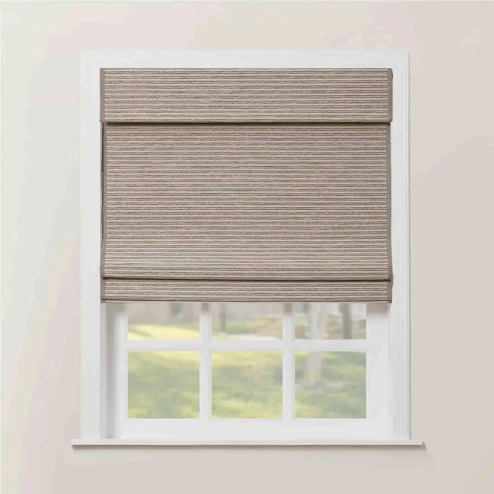 Rae Natural Ramie Flax Woven Wood Shades - Series C -TWOPAGES CURTAINS
