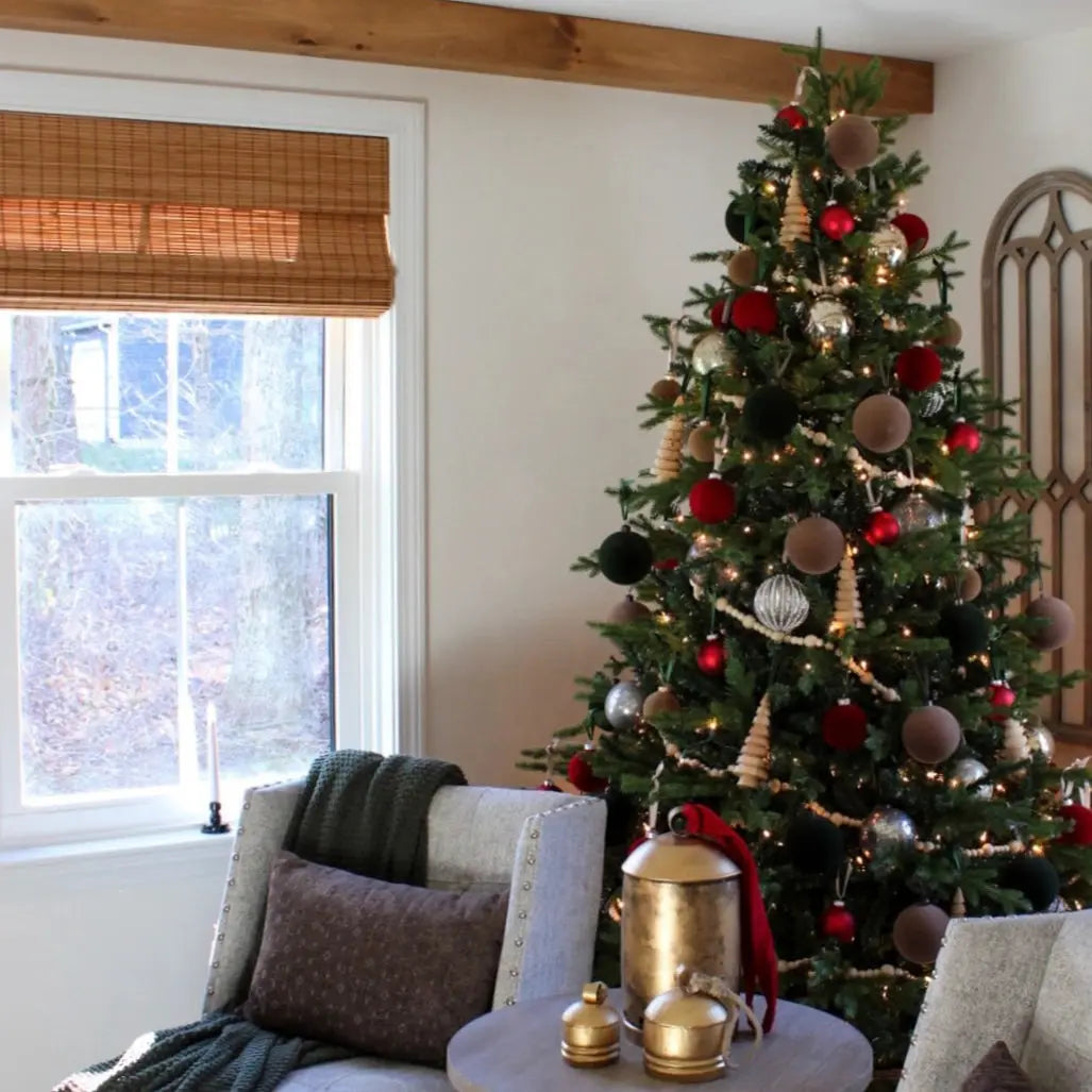 Sybil Bamboo Roman Shade - Flax- -TWOPAGES CURTAINS