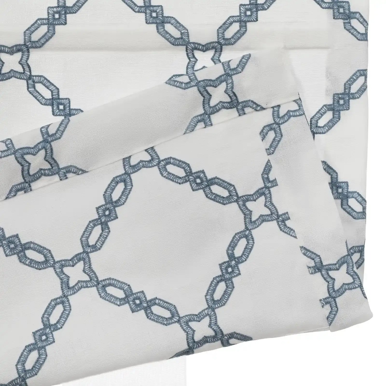 Linnea Linen Cotton Embroidered Roman Shade Cordless -TWOPAGES