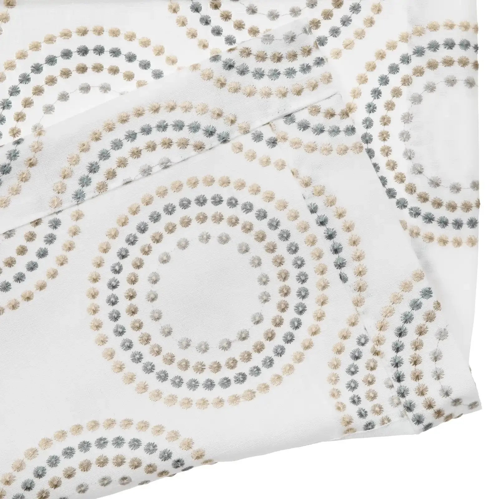 Linnea Linen Cotton Embroidered Roman Shade Cordless -TWOPAGES