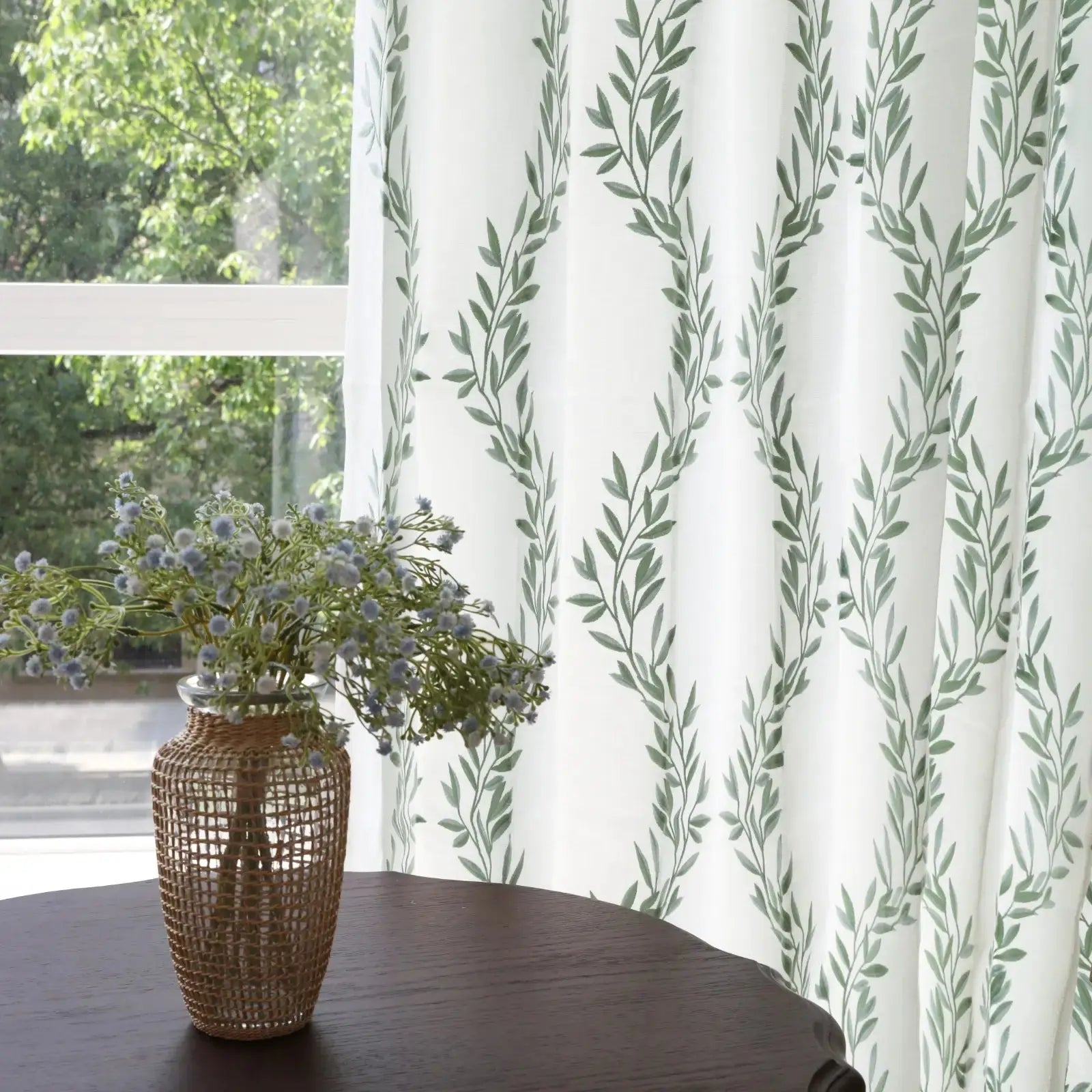 linen cotton embroidered pleated drapery for elegant insulated style