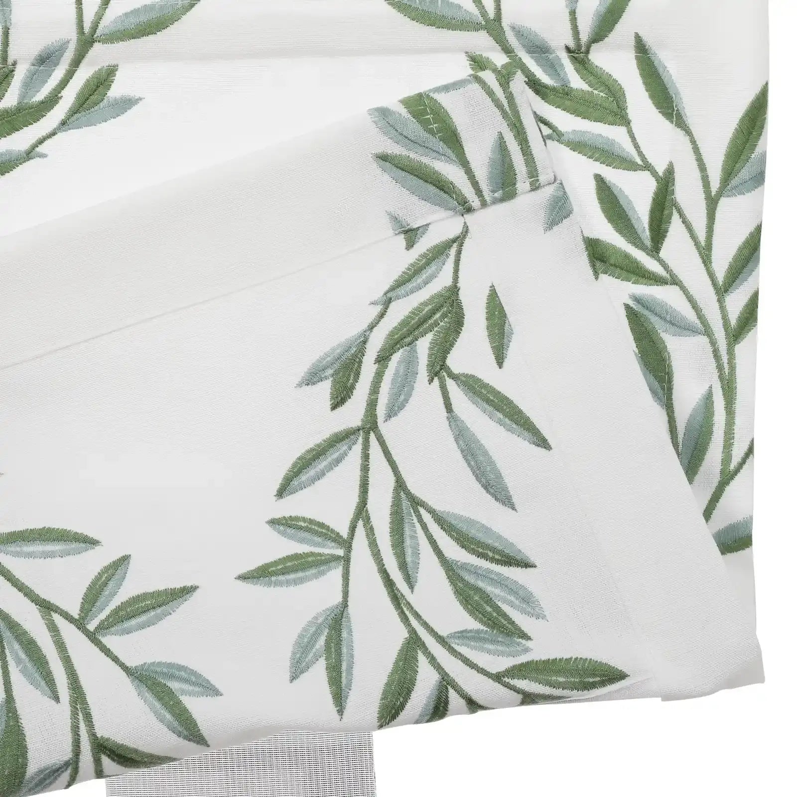 Linnea Linen Cotton Embroidered Roman Shade Cordless -TWOPAGES