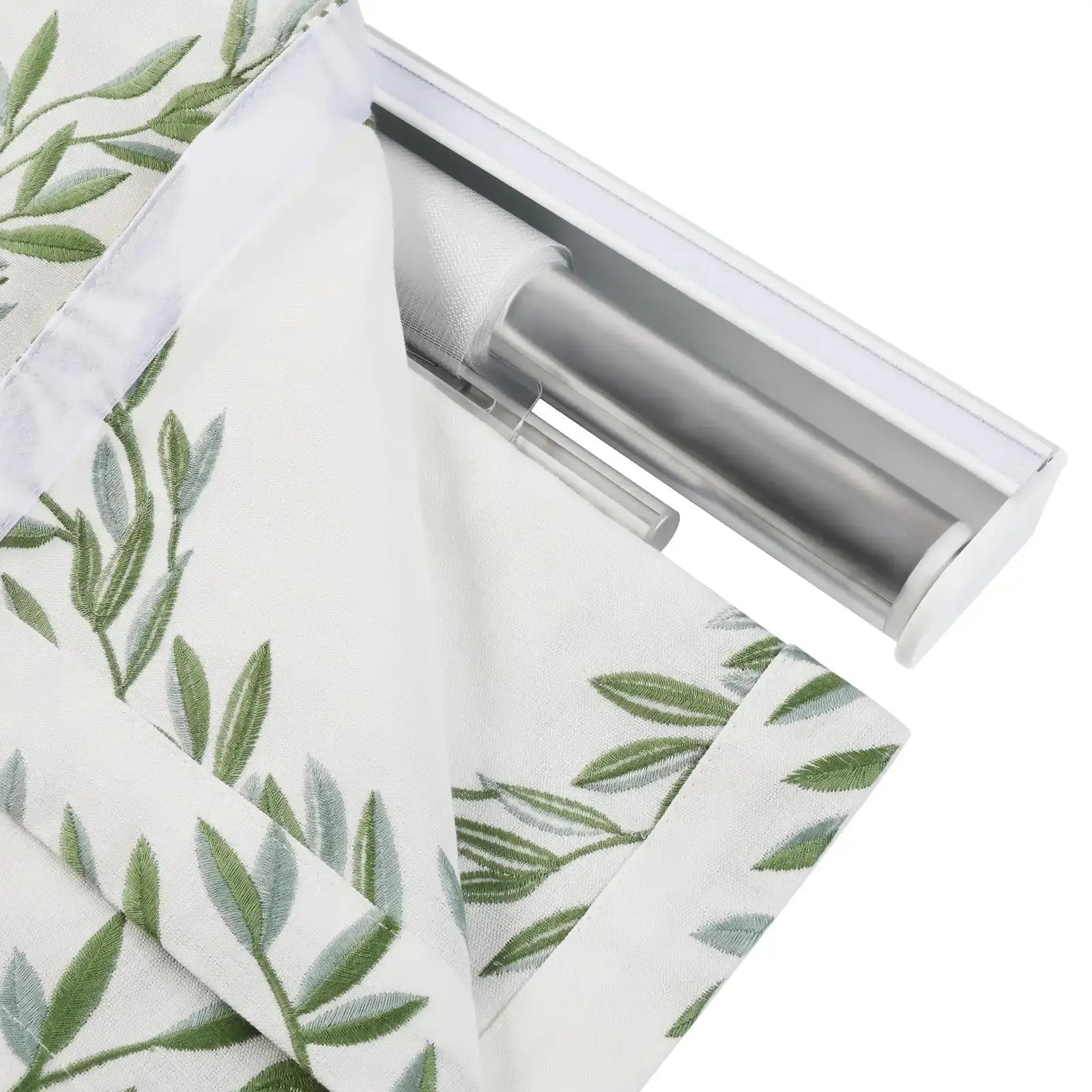 Linnea Linen Cotton Embroidered Roman Shade Cordless -TWOPAGES