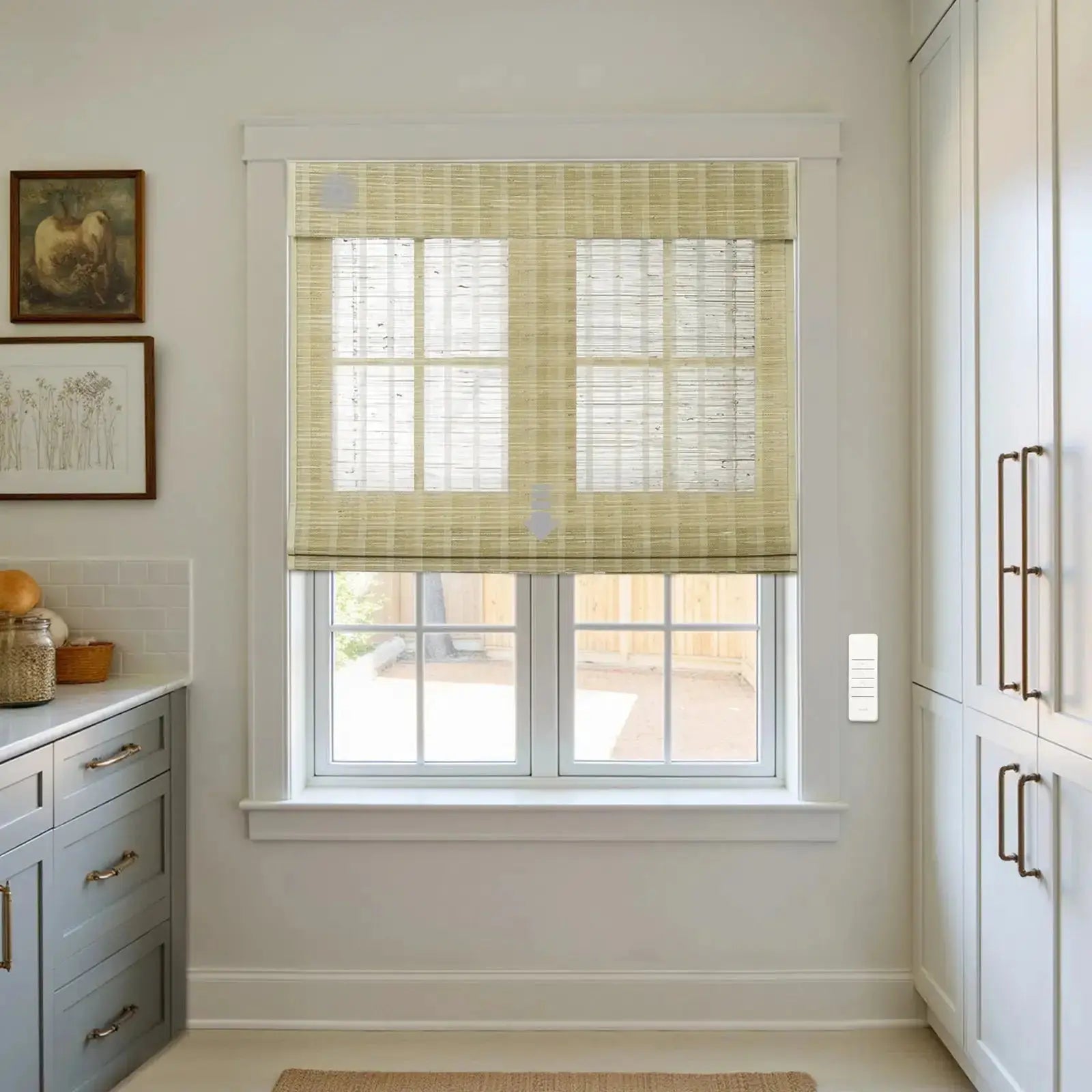 Rae Motorized Window Shades Bamboo Woven - Series P -TWOPAGES CURTAINS