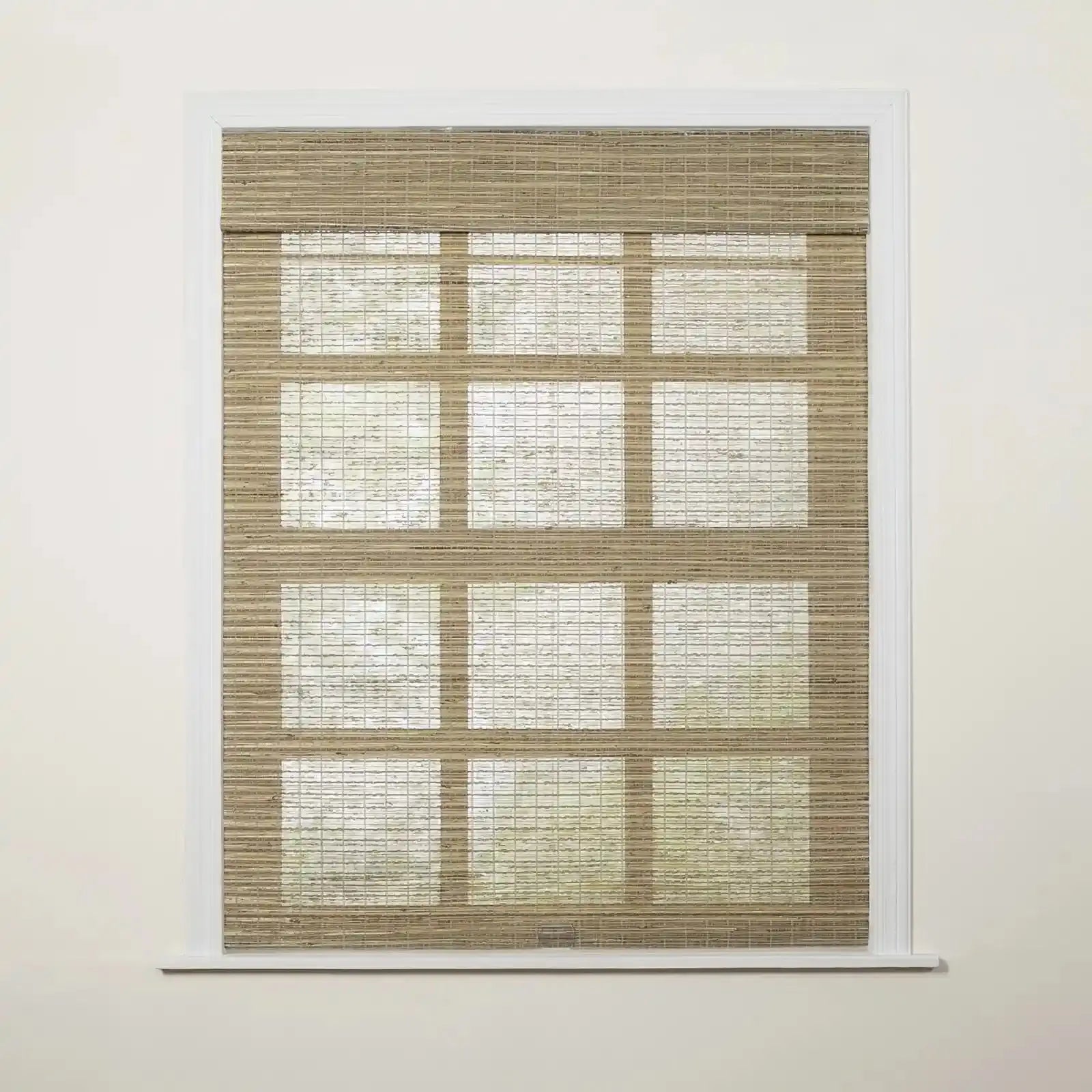 Rae Natural Ramie Flax Woven Wood Shades - Series C -TWOPAGES CURTAINS