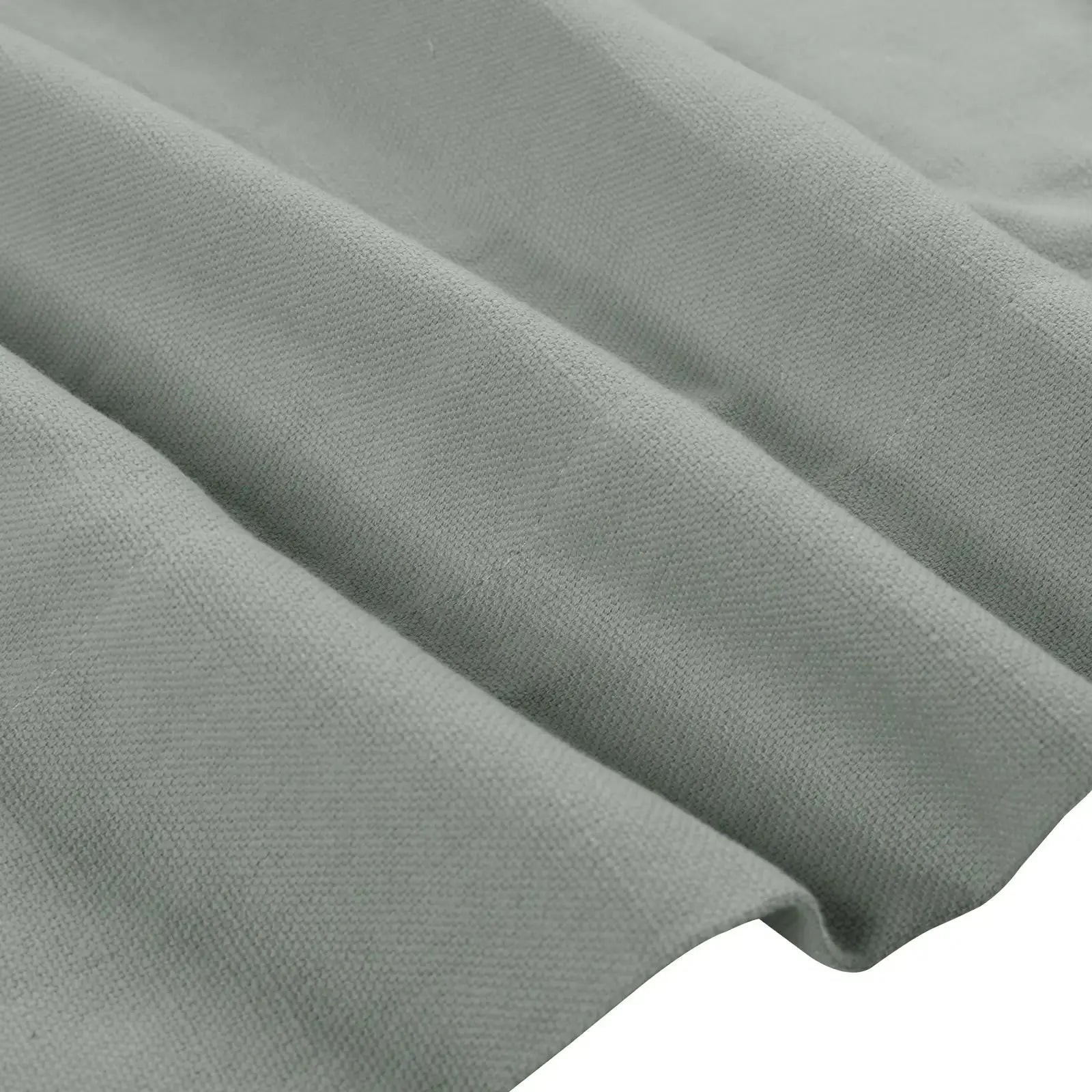 Broad 100 percent cotton plain weave pleated drapery for elegant insulated interiors
