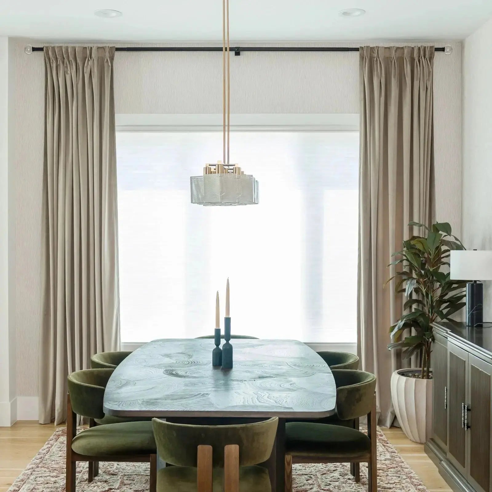 Birkin velvet pleated drapery for elegant insulated room style