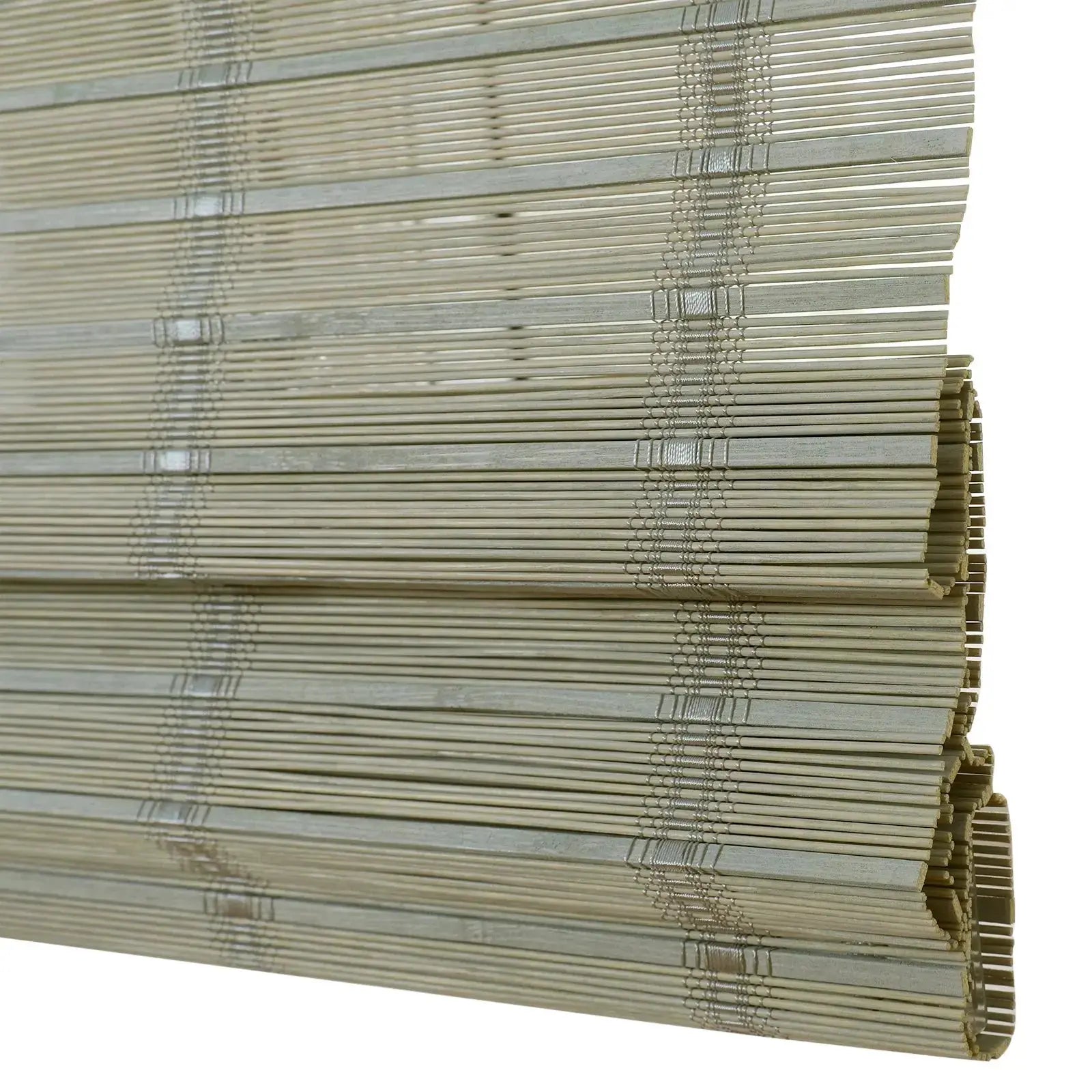 Sybil Bamboo Roman Shade - Green Haze TWOPAGES CURTAINS