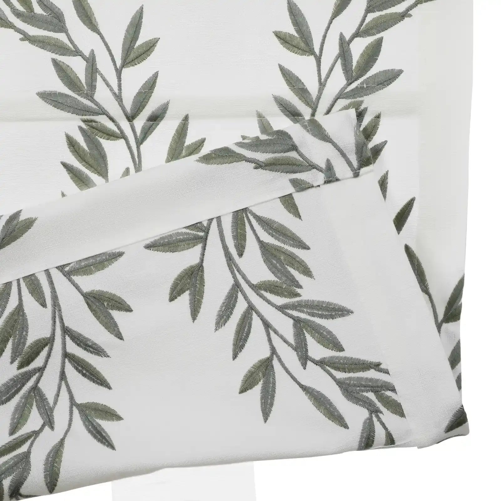 Linnea Linen Cotton Embroidered Roman Shade Cordless -TWOPAGES