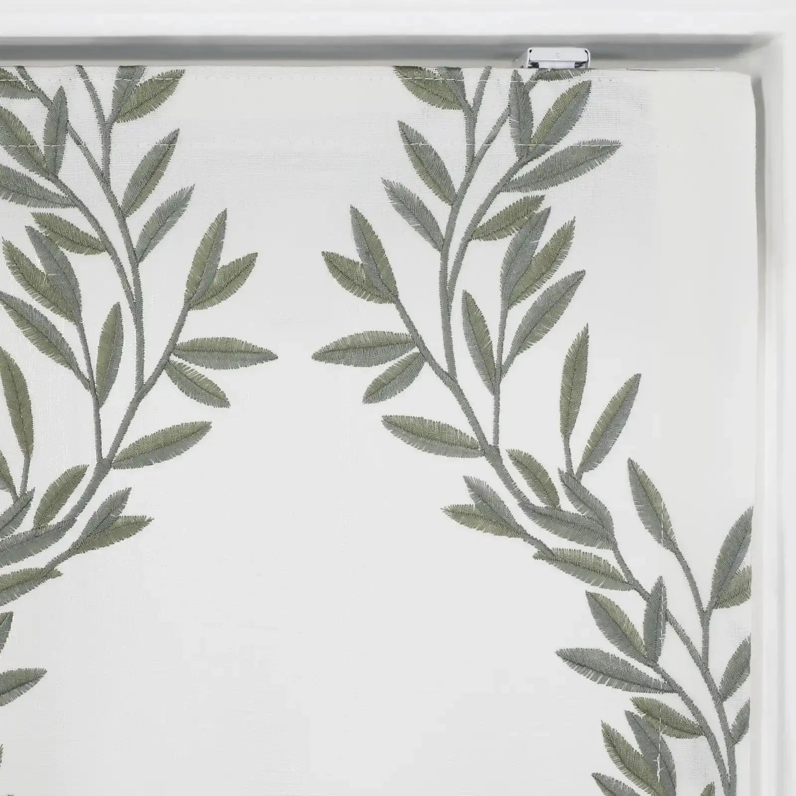 Linnea Linen Cotton Embroidered Roman Shade Cordless -TWOPAGES