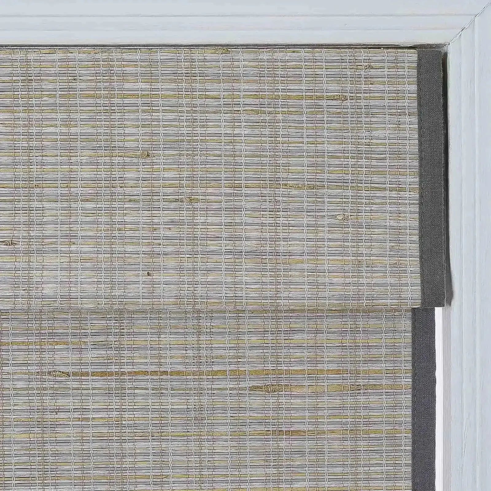 Rae Natural Ramie Flax Woven Wood Shades - Series C -TWOPAGES CURTAINS