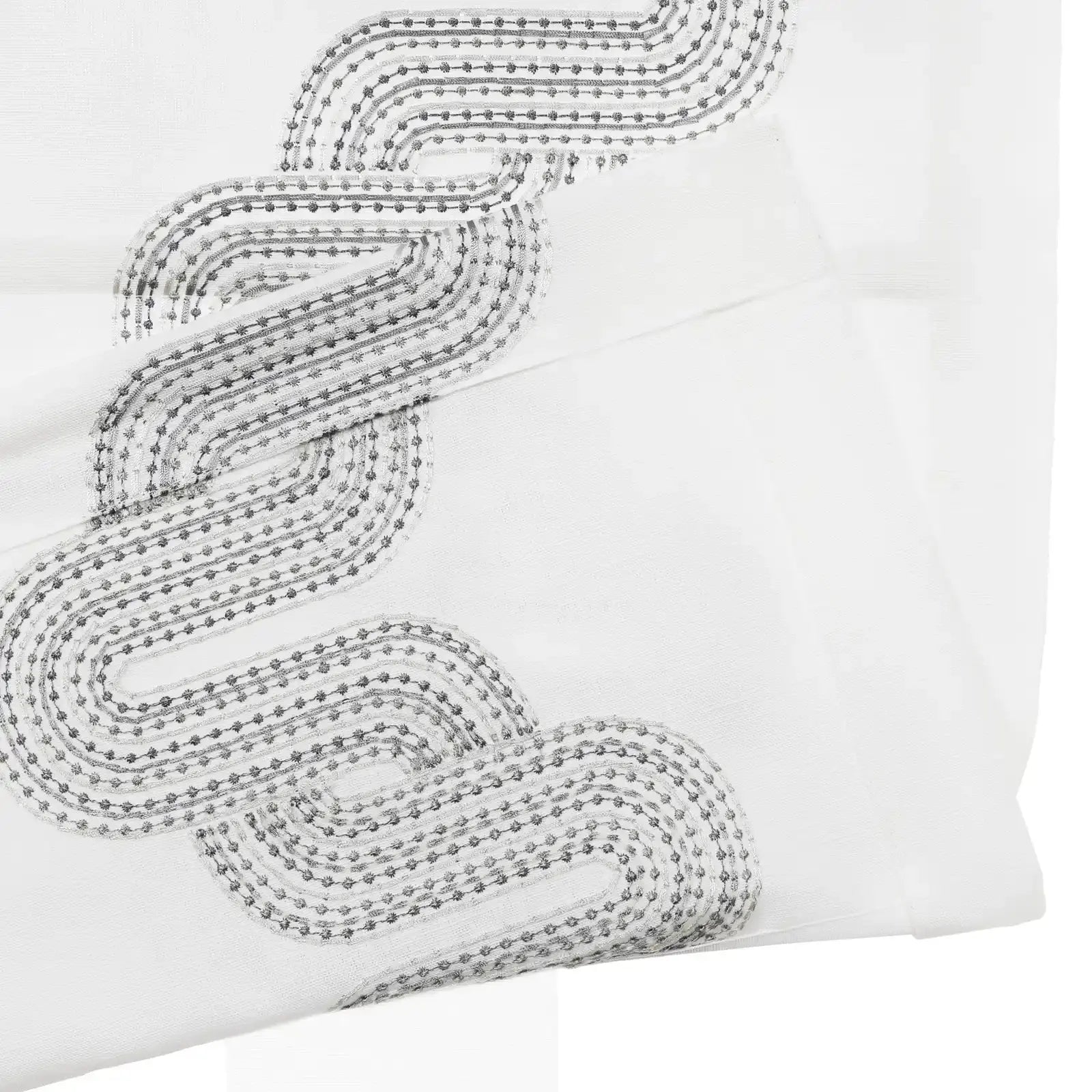 Linnea Linen Cotton Embroidered Roman Shade Cordless -TWOPAGES