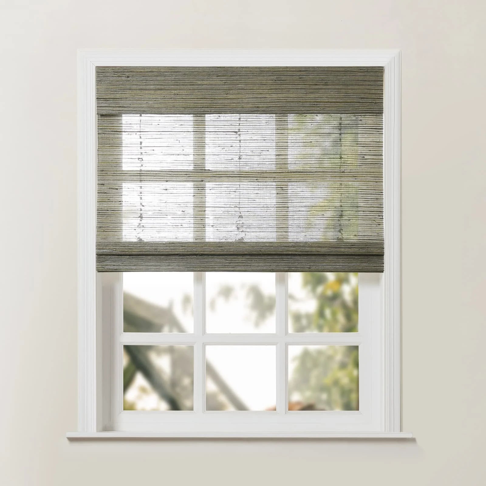 Rae Natural Ramie Jute Woven Wood Shades - Series D -TWOPAGES CURTAINS