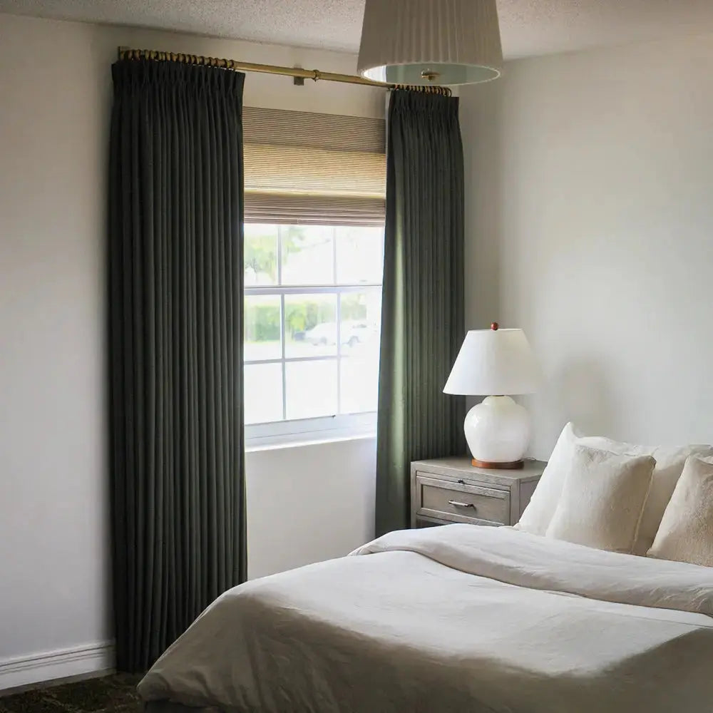 Isabella heavyweight cotton pleated drapery for elegant insulated interiors