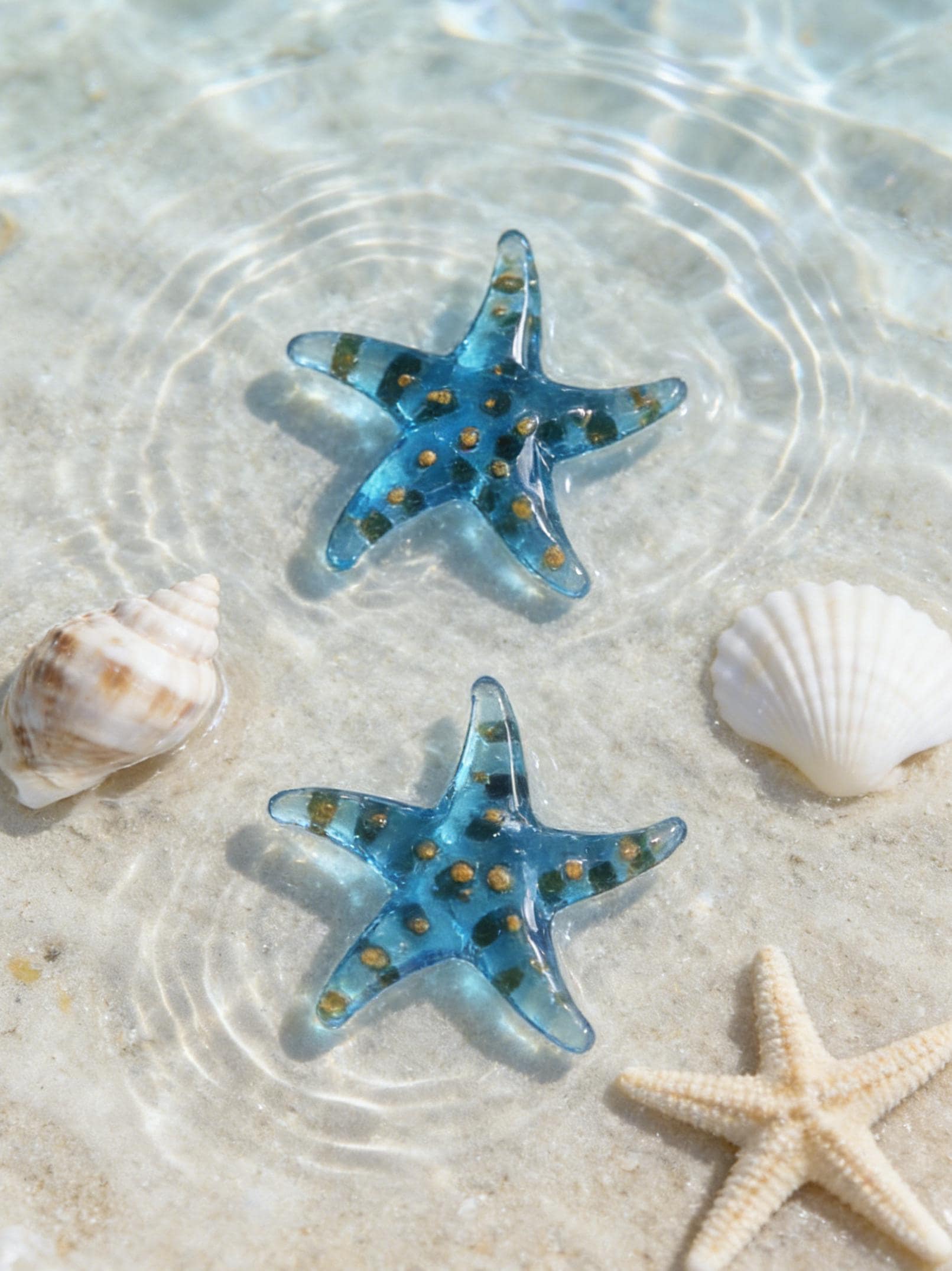 Handmade Glass Sea Star Figurine Ocean Animal Home Decor