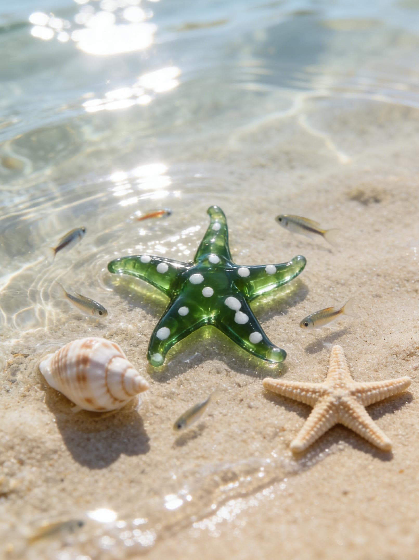Handmade Glass Sea Star Figurine Ocean Animal Home Decor