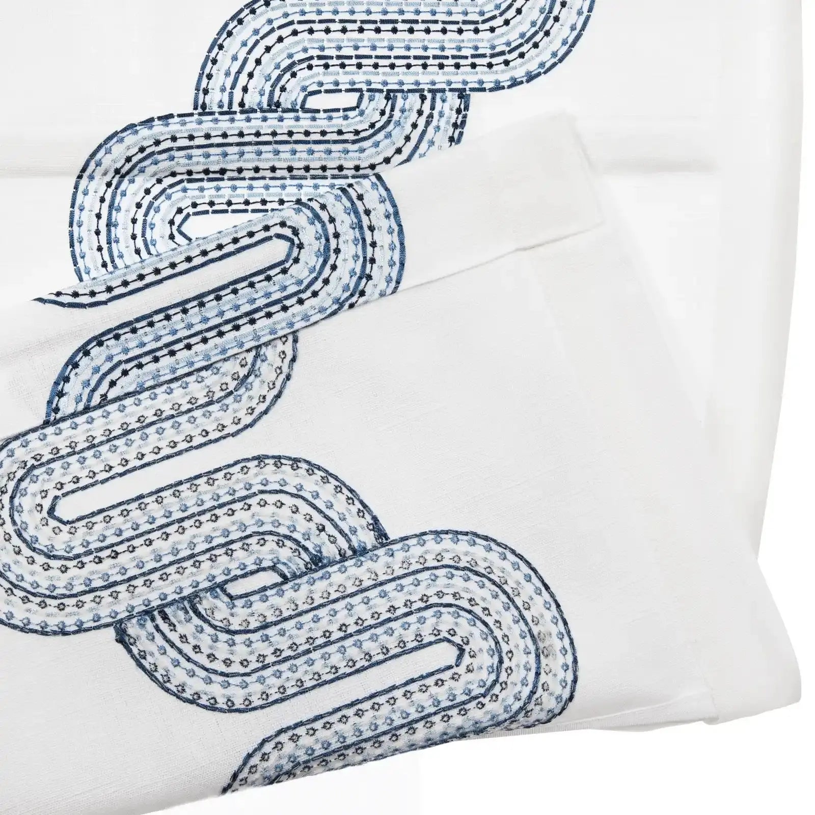 Linnea Linen Cotton Embroidered Roman Shade Cordless -TWOPAGES