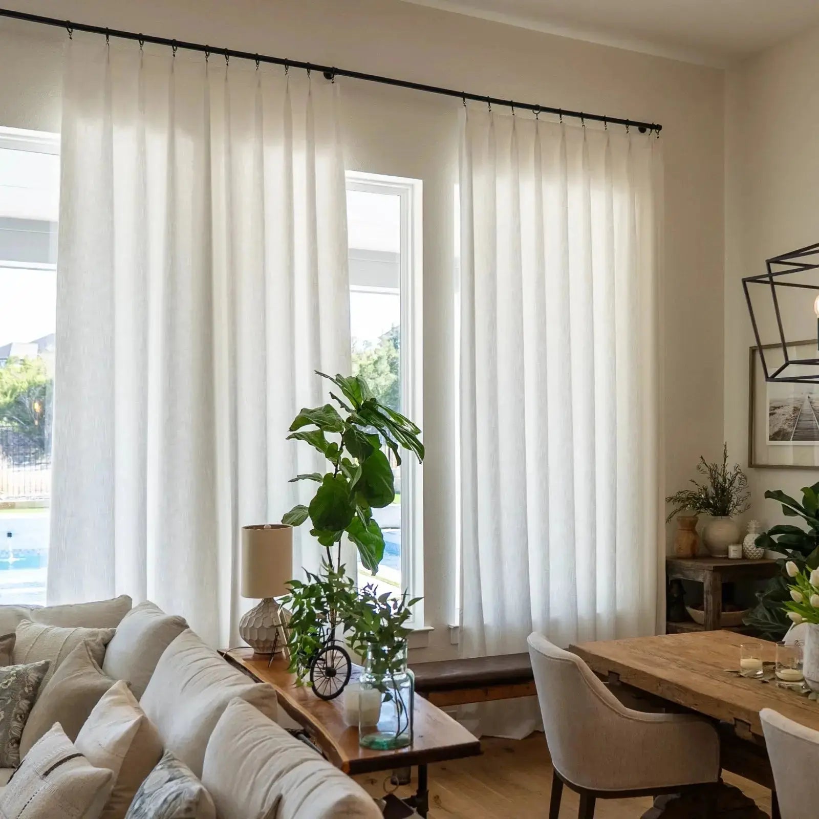 Isabella heavyweight cotton pleated drapery for elegant insulated interiors