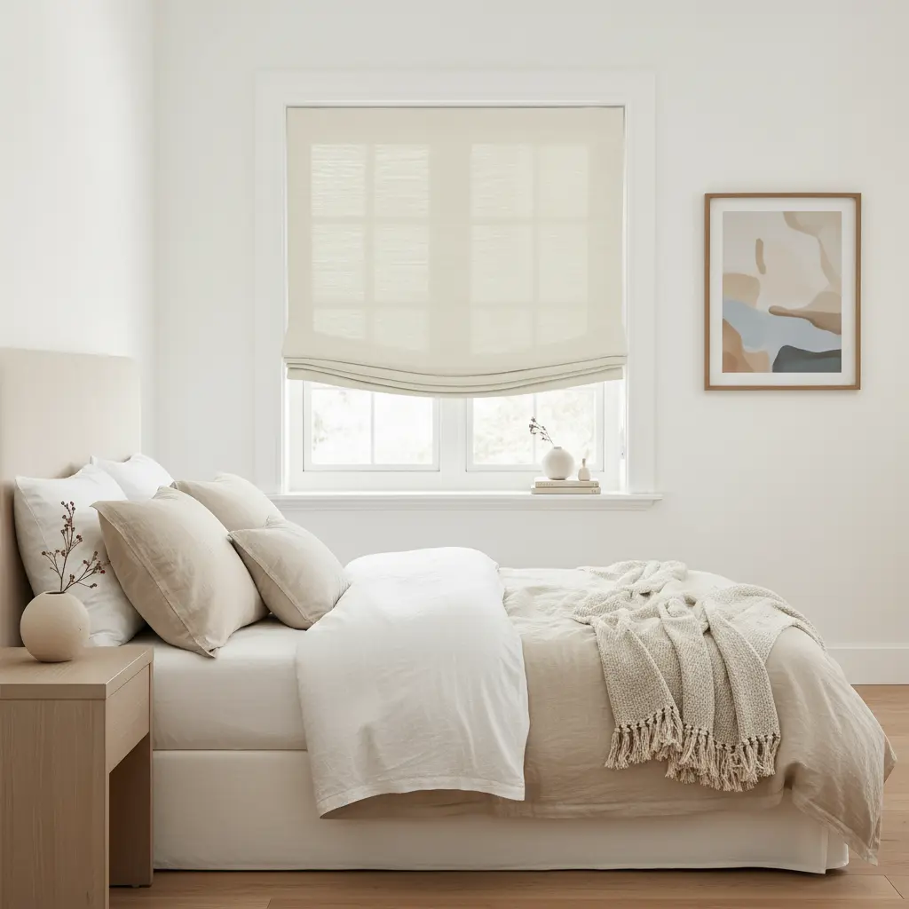 Custom Relaxed Roman Shades Cord Lift- -TWOPAGES