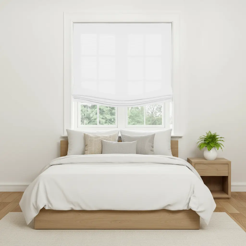 Custom Relaxed Roman Shades Cord Lift- -TWOPAGES