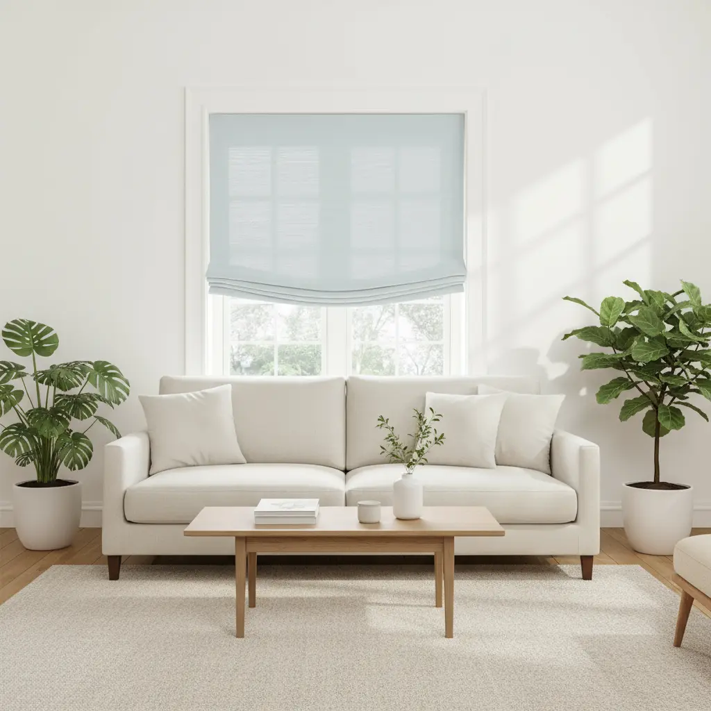 Custom Relaxed Roman Shades Cord Lift- -TWOPAGES