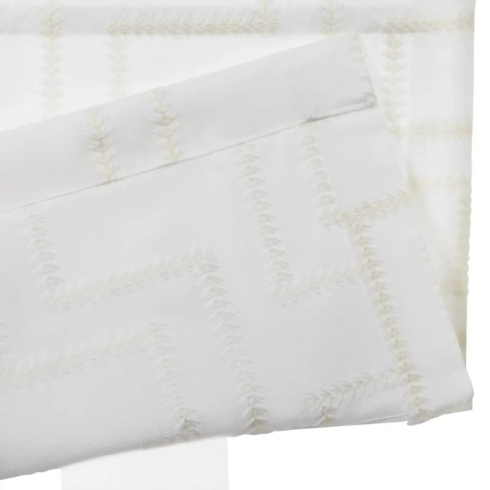 Linnea Linen Cotton Embroidered Roman Shade Cordless -TWOPAGES