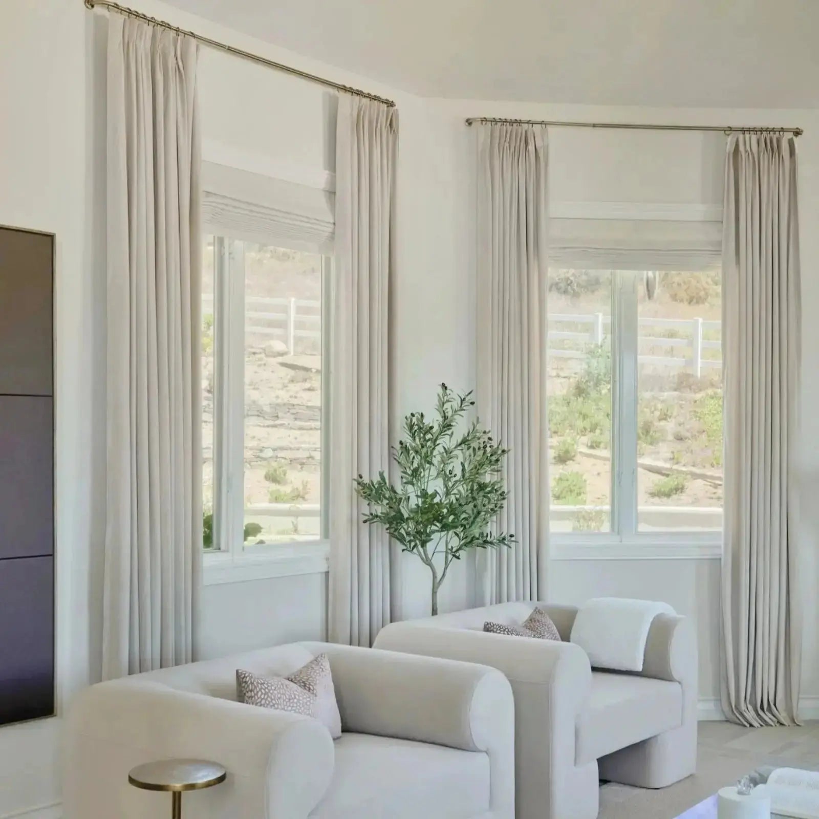 Birkin velvet pleated drapery for elegant insulated room style