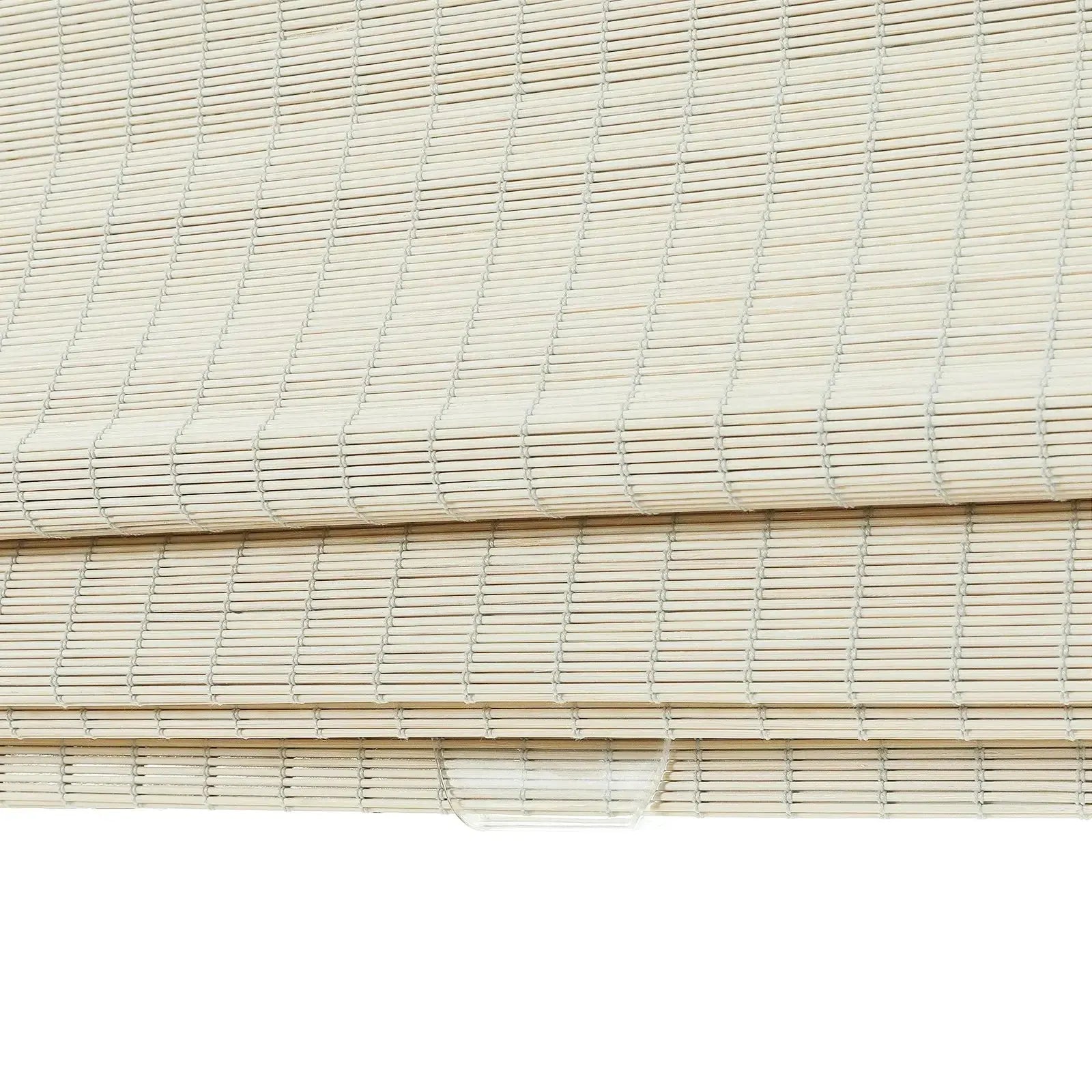 Sybil Bamboo Roman Shade - Ivory White TWOPAGES CURTAINS