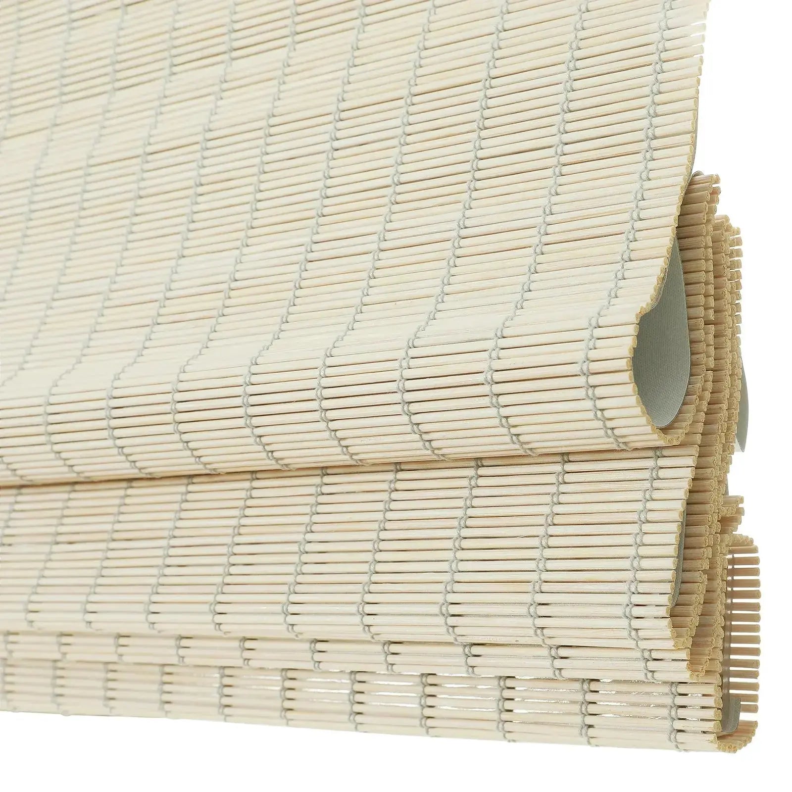 Sybil Bamboo Roman Shade - Ivory White TWOPAGES CURTAINS
