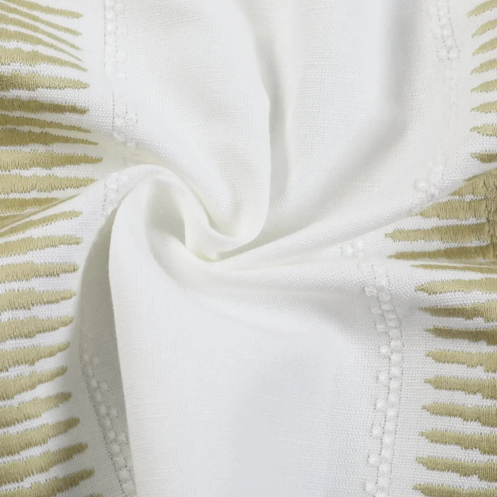 linen cotton embroidered pleated drapery for elegant insulated style