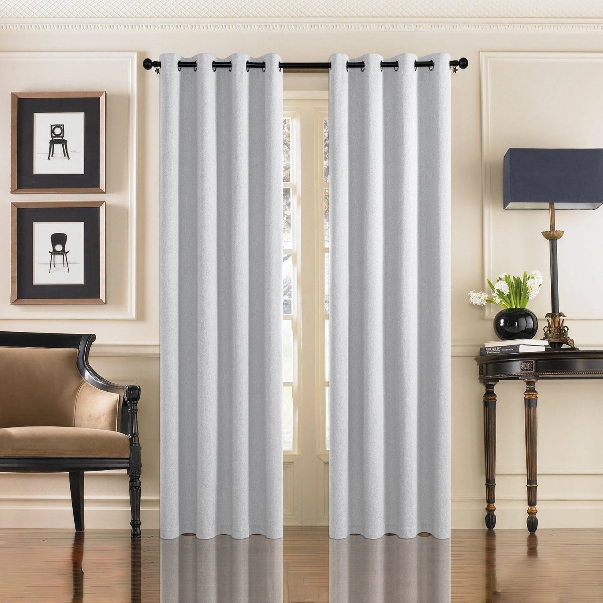 Joydeco 100% Blackout Curtains Thermal Insulated Long Curtains & Drapes 2 Panels