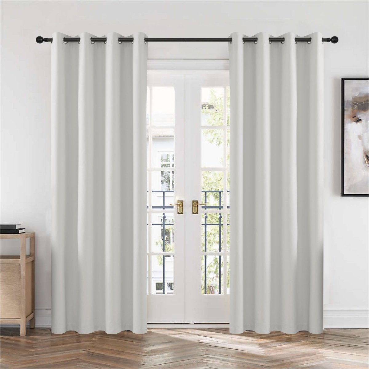 Joydeco Blackout Curtains 2 Panels Set, featuring thermal insulated long curtains Beige Curtains