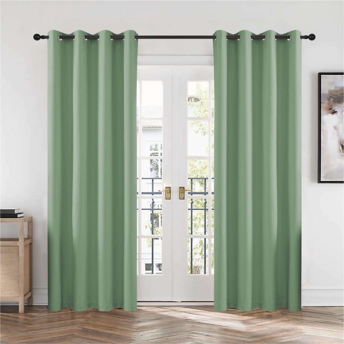 Joydeco Blackout Curtains 2 Panels Set, featuring thermal insulated long curtains Beige Curtains