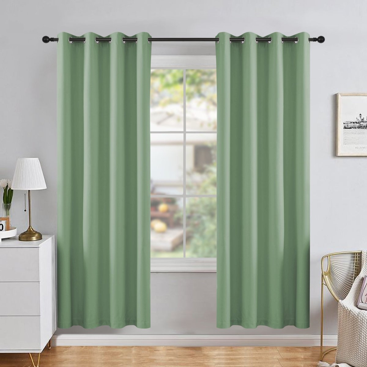 Joydeco Blackout Curtains 2 Panels Set, featuring thermal insulated long curtains Beige Curtains