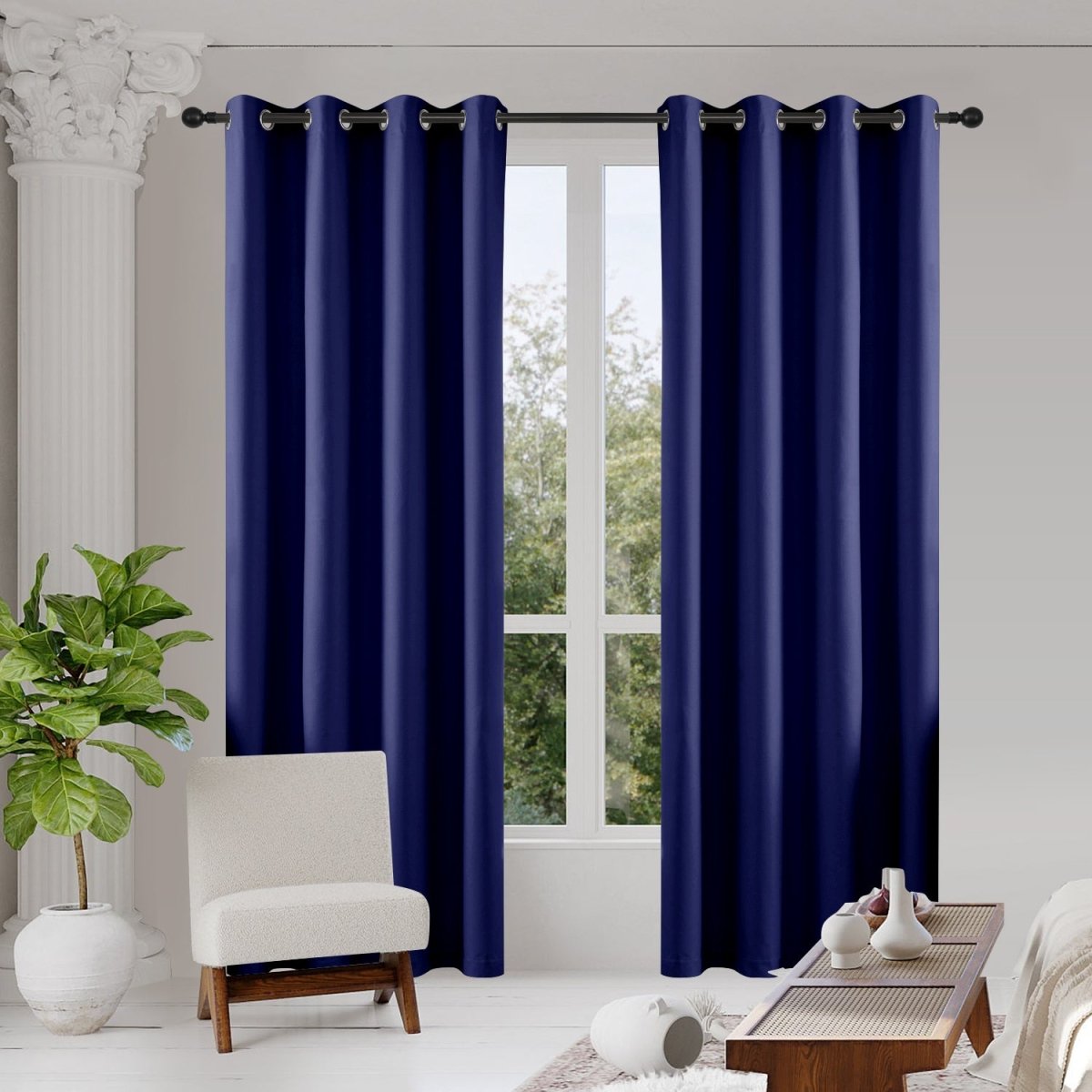 Joydeco Blackout Curtains 2 Panels Set, featuring thermal insulated long curtains Beige Curtains