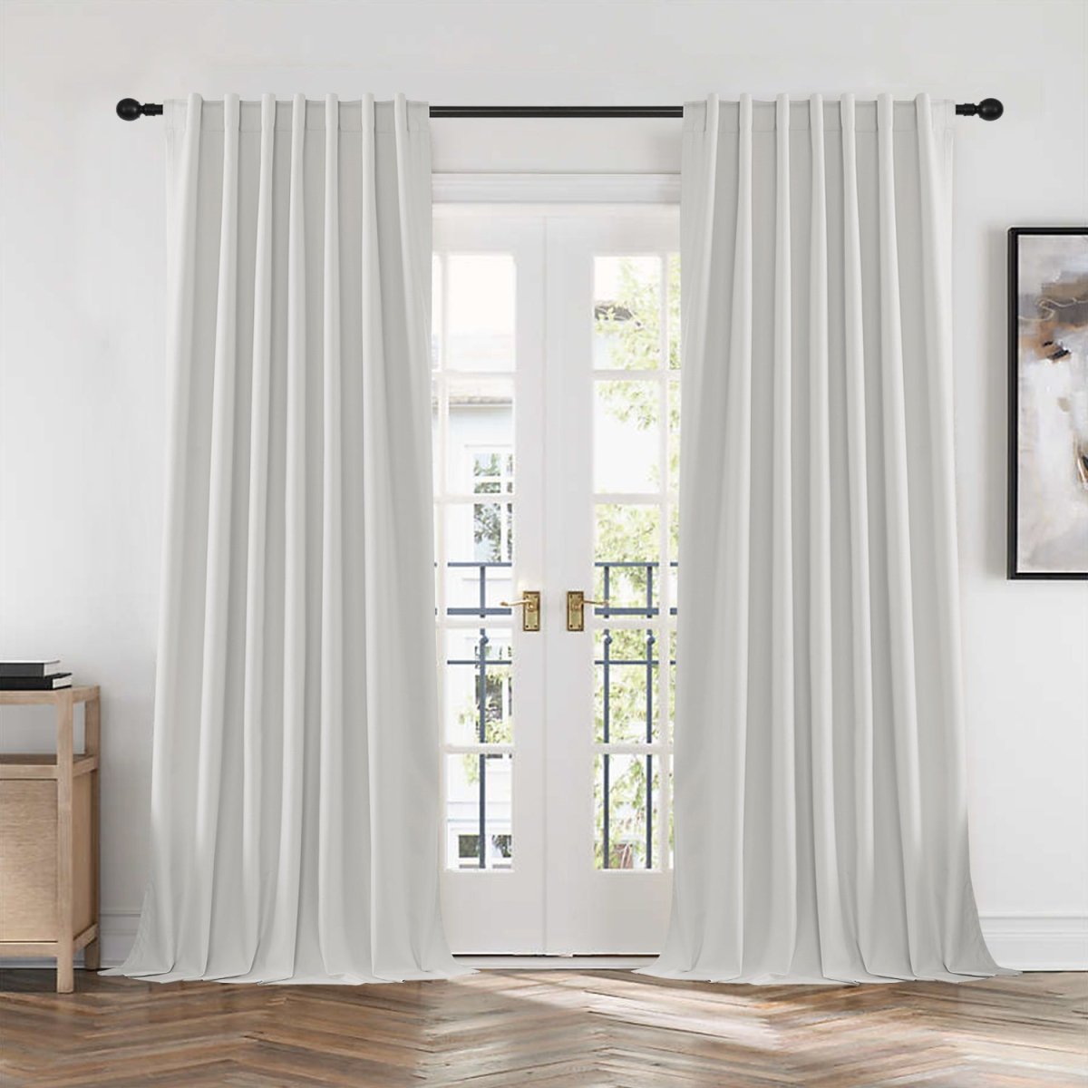 Joydeco Blackout Curtains 2 Panels Set, featuring thermal insulated long curtains Dark Beige Curtains