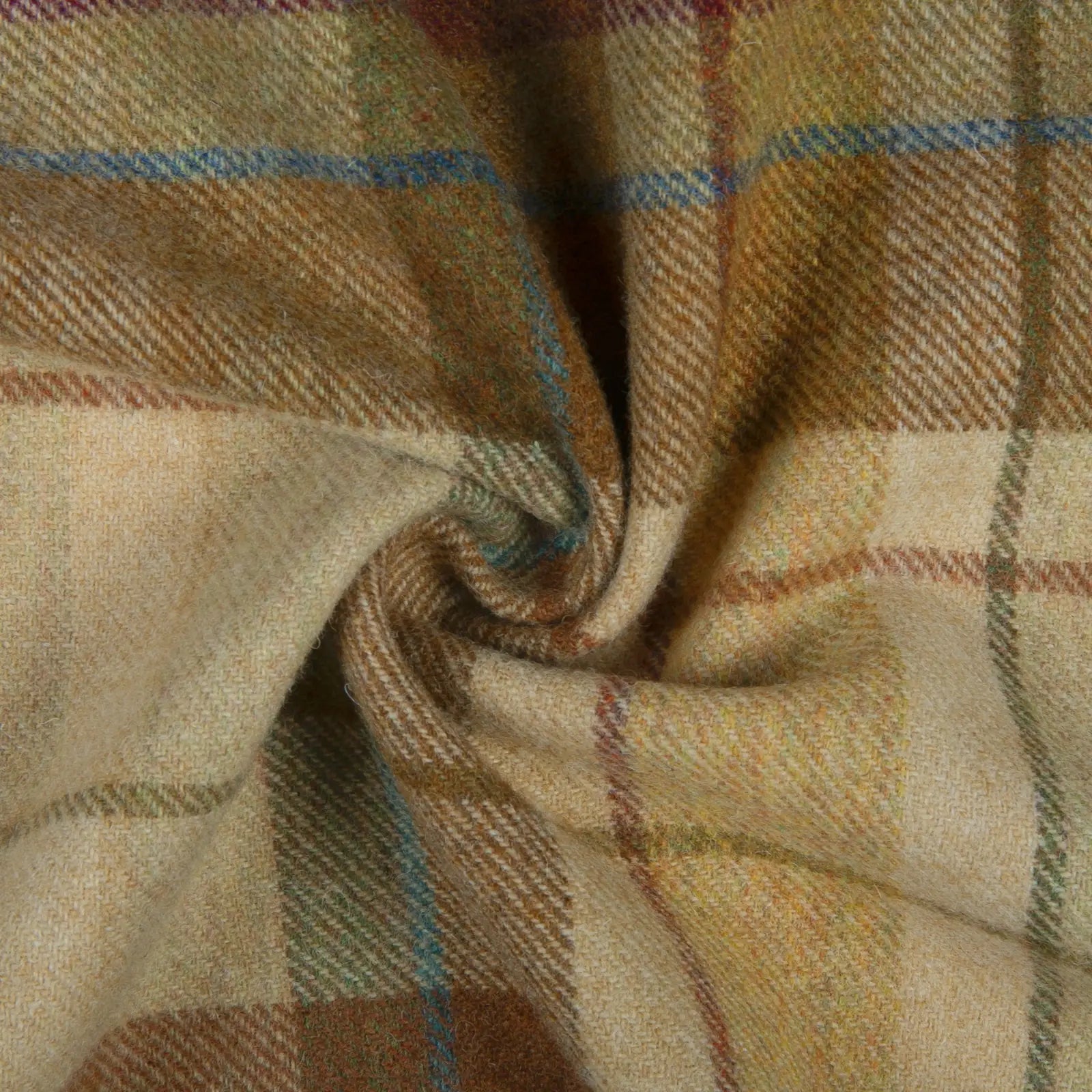 Karin Plaid Pure Wool Thermal Roman Shade Cordless