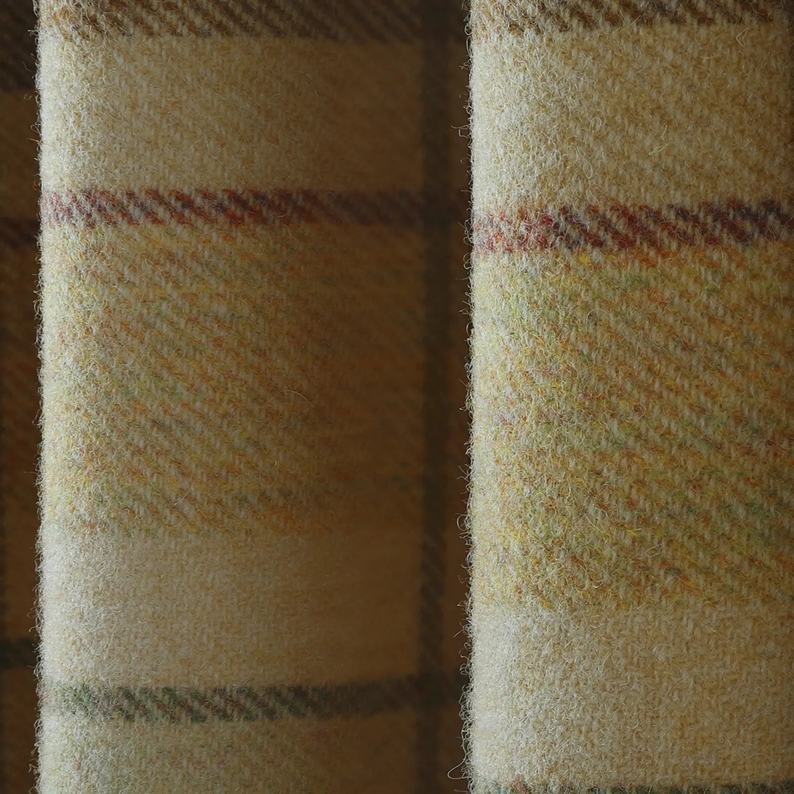 Karin Plaid Pure Wool Thermal Roman Shade Cordless