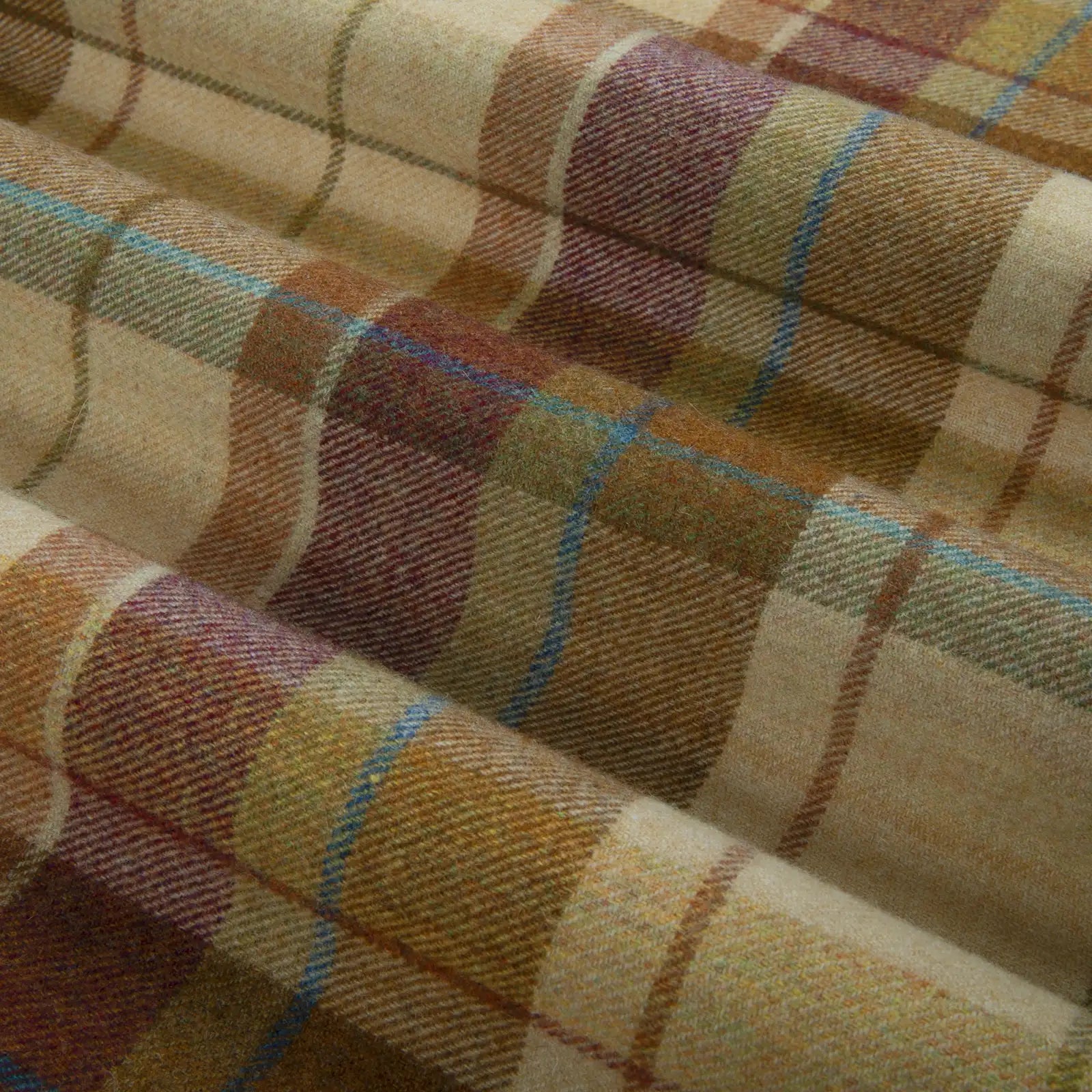 Karin Plaid Pure Wool Thermal Roman Shade Cordless