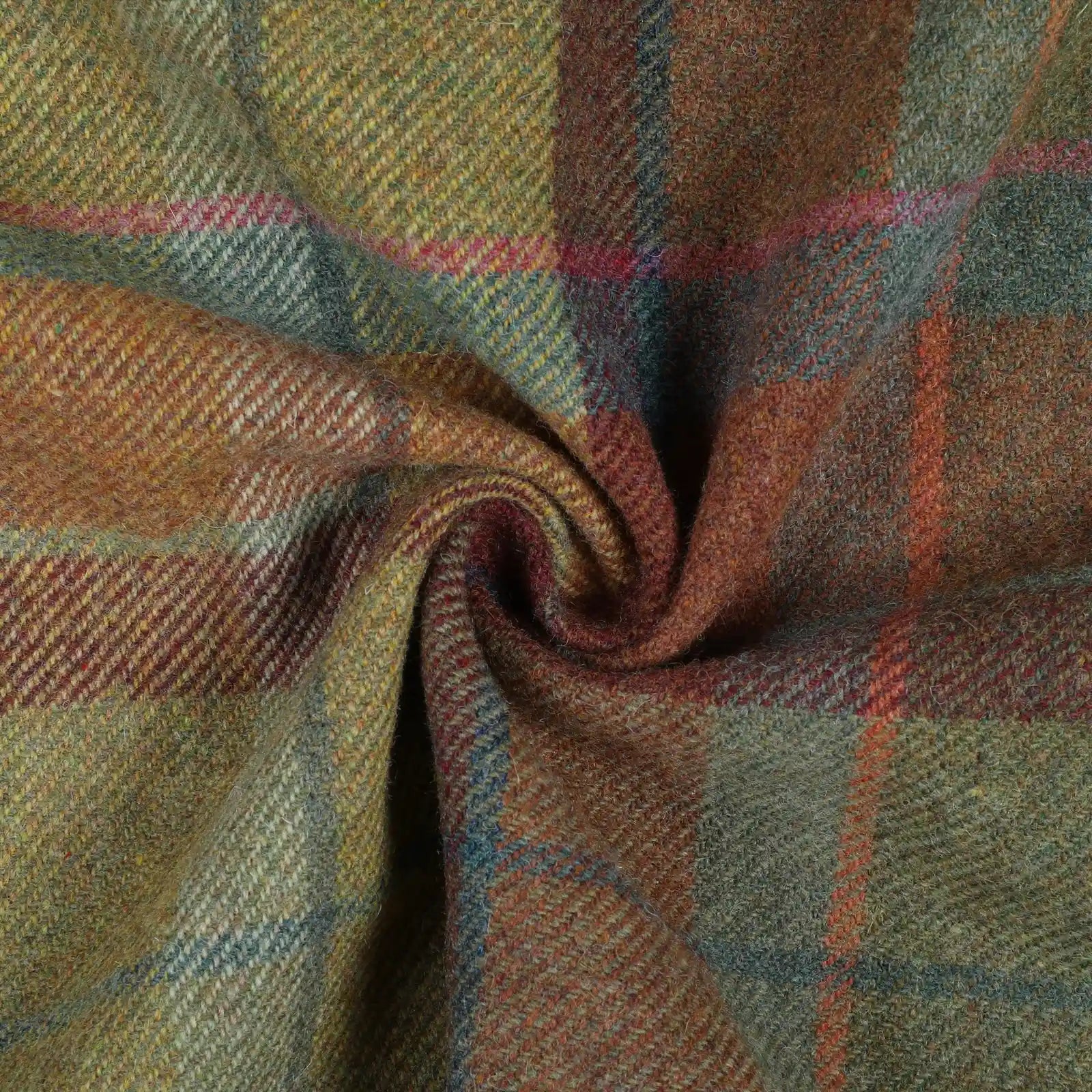 Karin Plaid Pure Wool Thermal Roman Shade Cordless