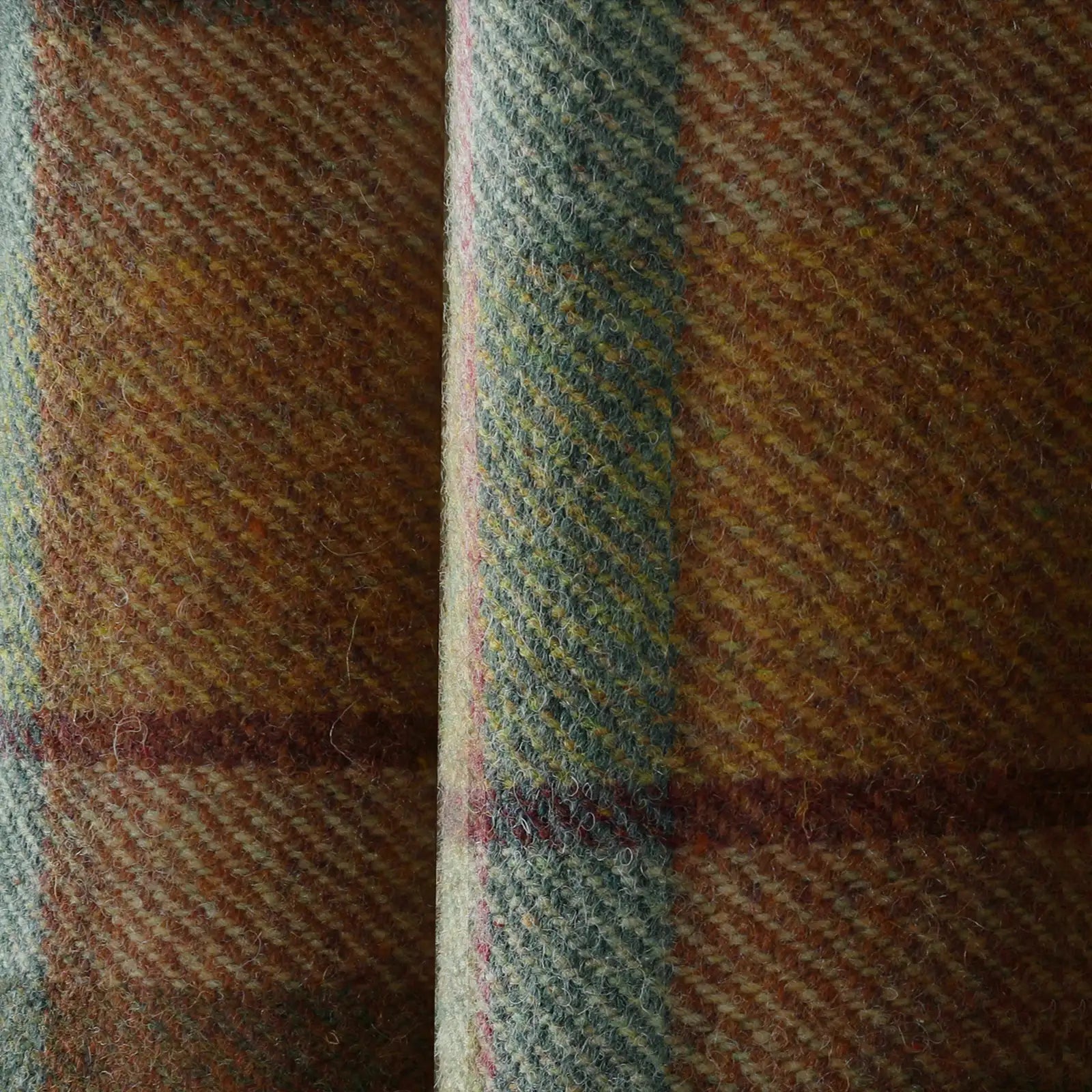 Karin Plaid Pure Wool Thermal Roman Shade Cordless