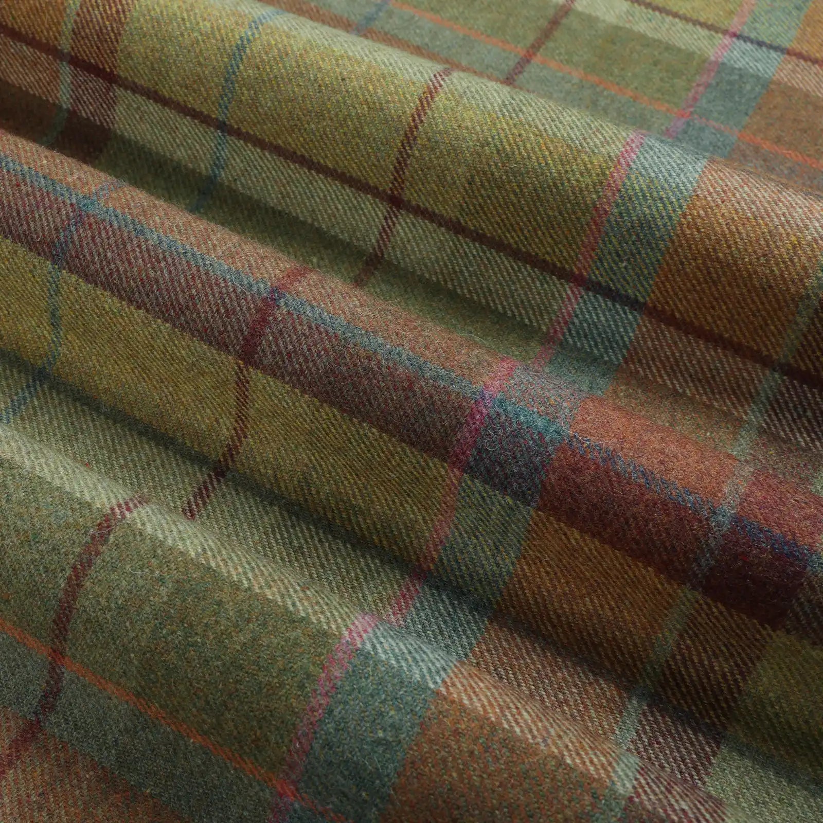 Karin Plaid Pure Wool Thermal Roman Shade Cordless