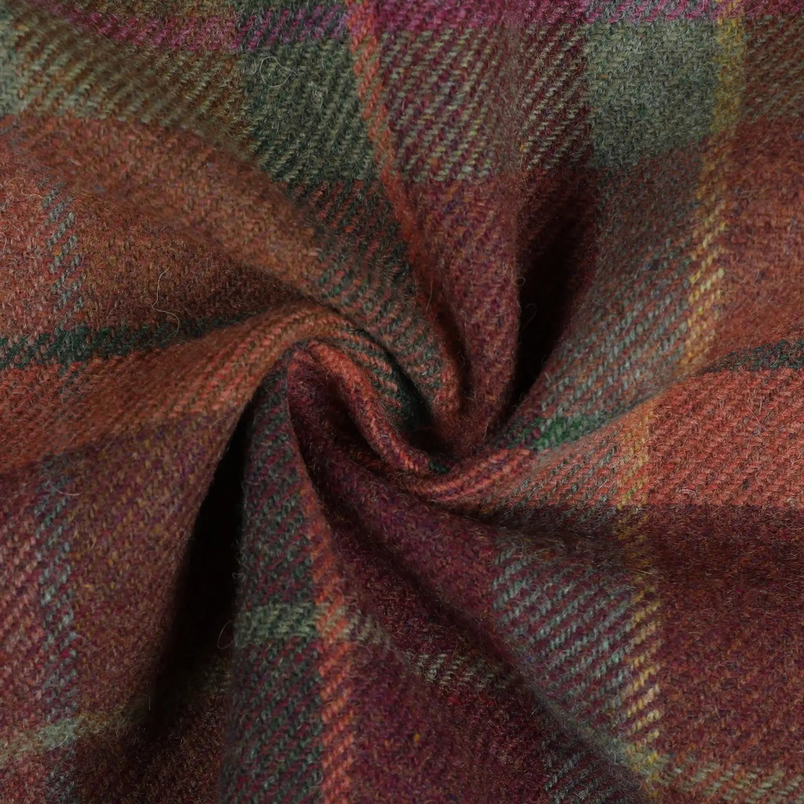 Karin Plaid Pure Wool Thermal Roman Shade Cordless