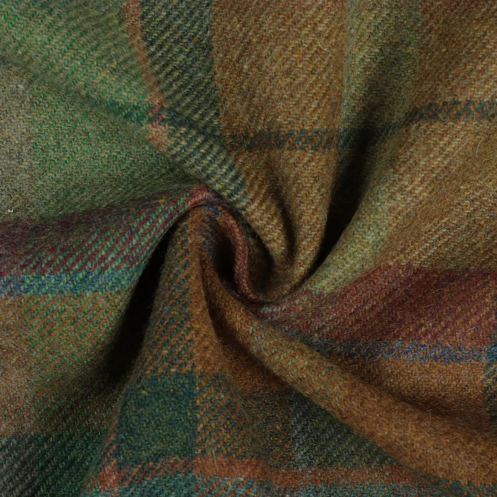 Karin Plaid Pure Wool Thermal Roman Shade Cordless