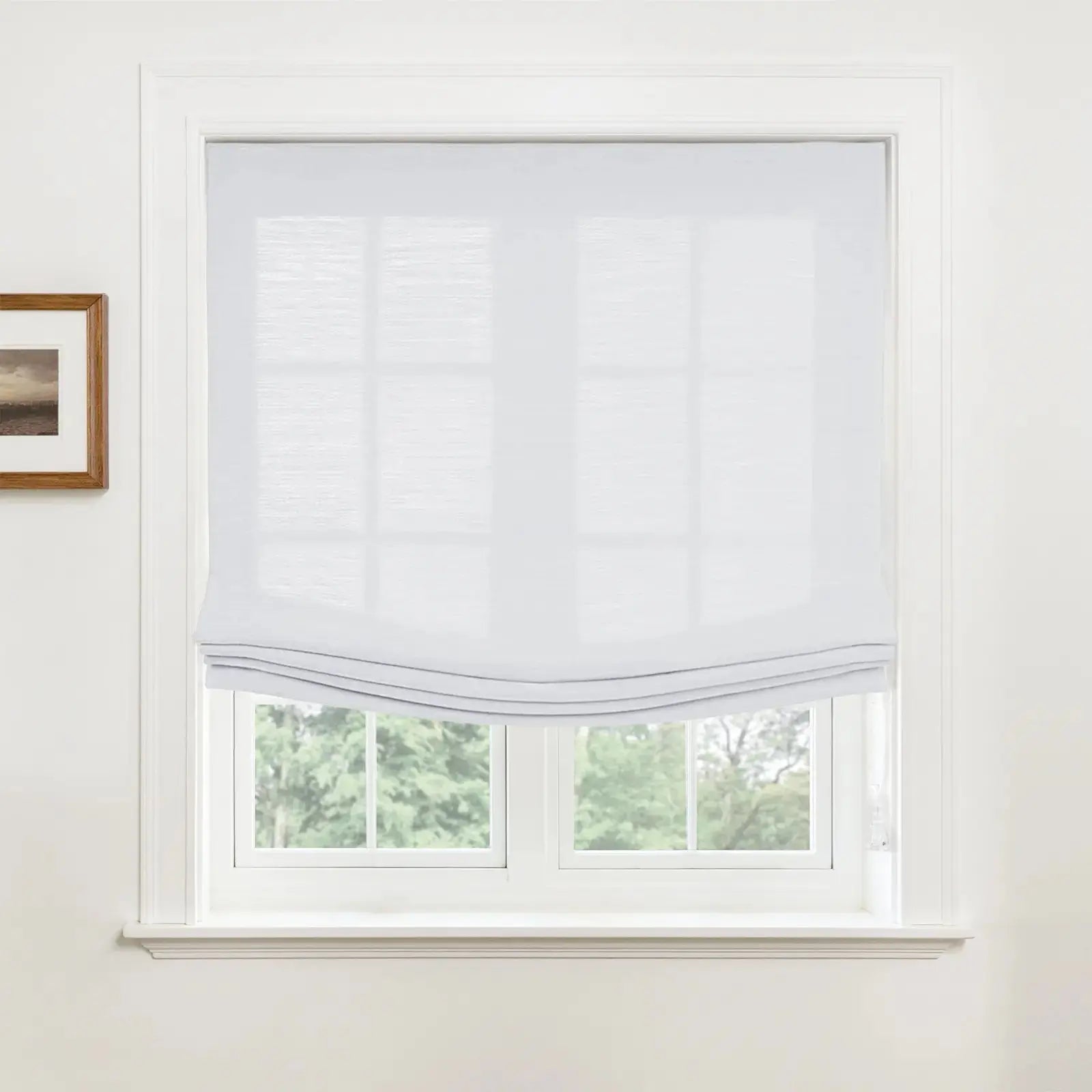 Custom Relaxed Roman Shades Cord Lift -TWOPAGES