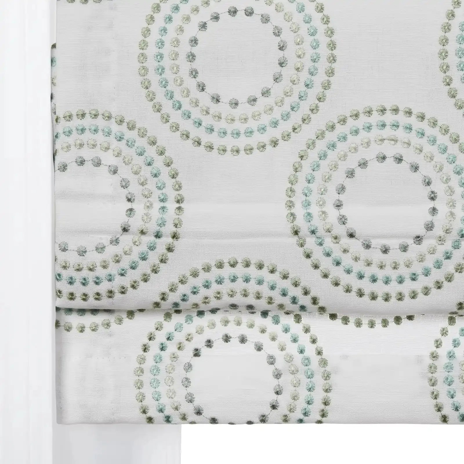 Linnea Linen Cotton Embroidered Roman Shade Cordless -TWOPAGES