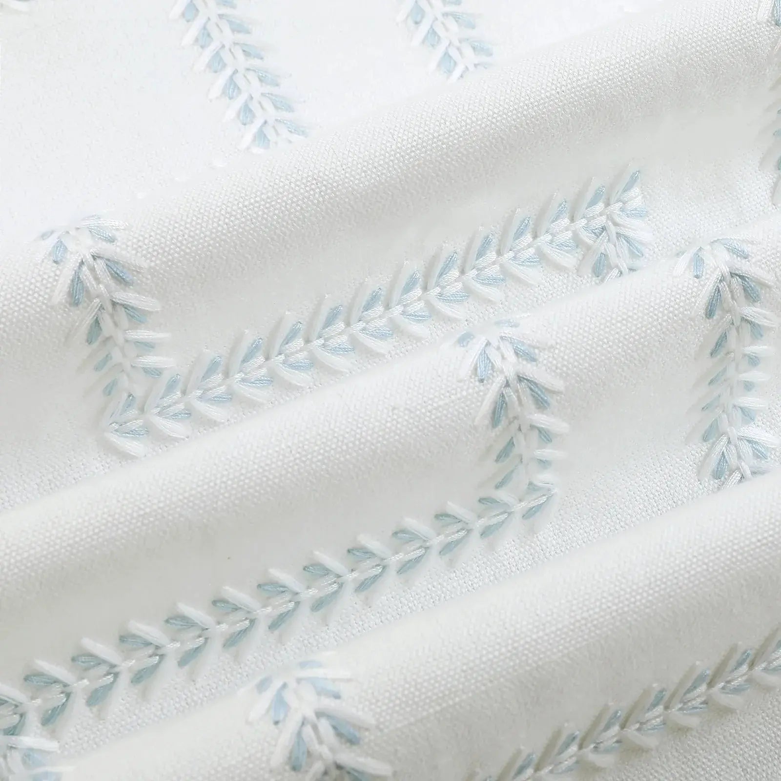 linen cotton embroidered pleated drapery for elegant insulated style