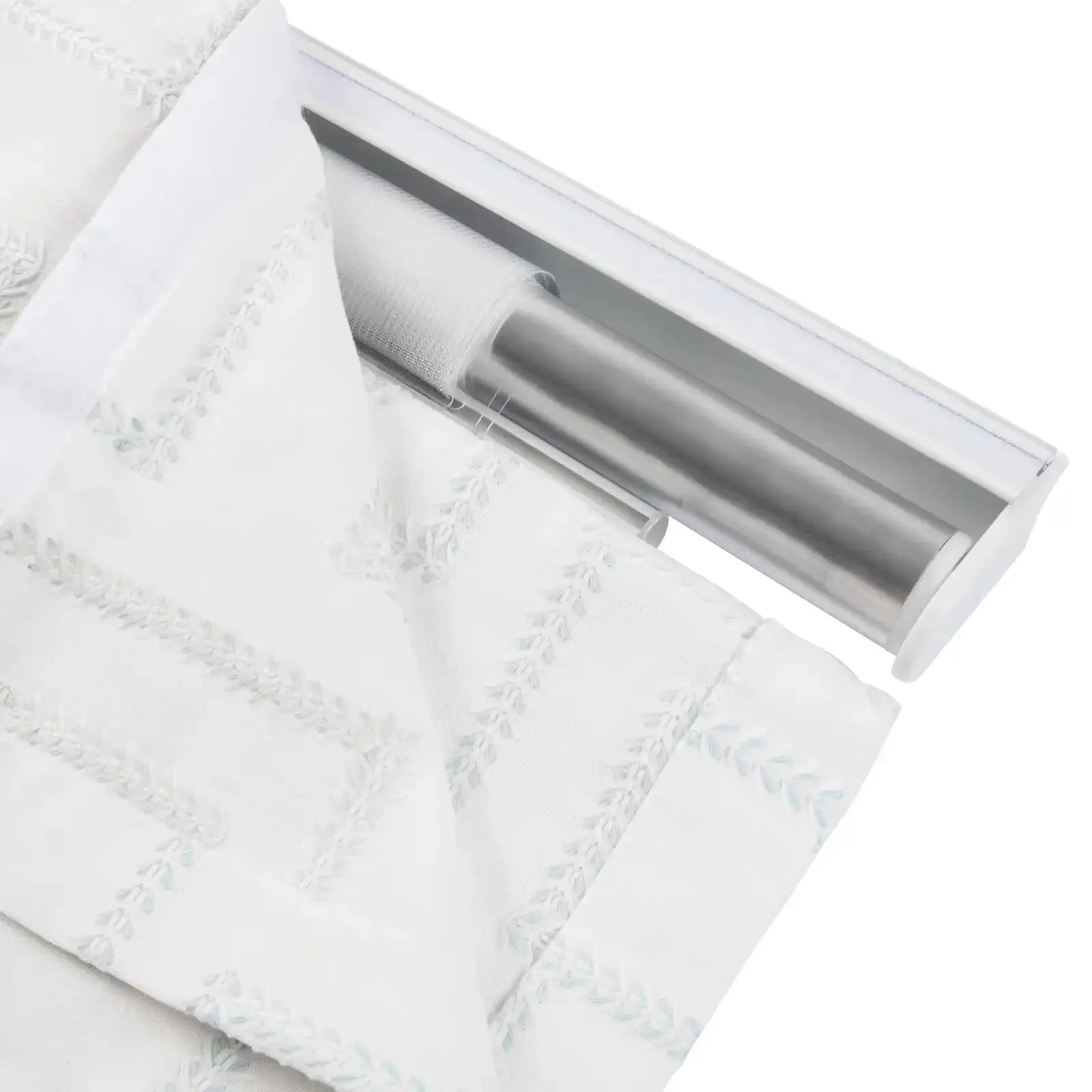 Linnea Linen Cotton Embroidered Roman Shade Cordless -TWOPAGES