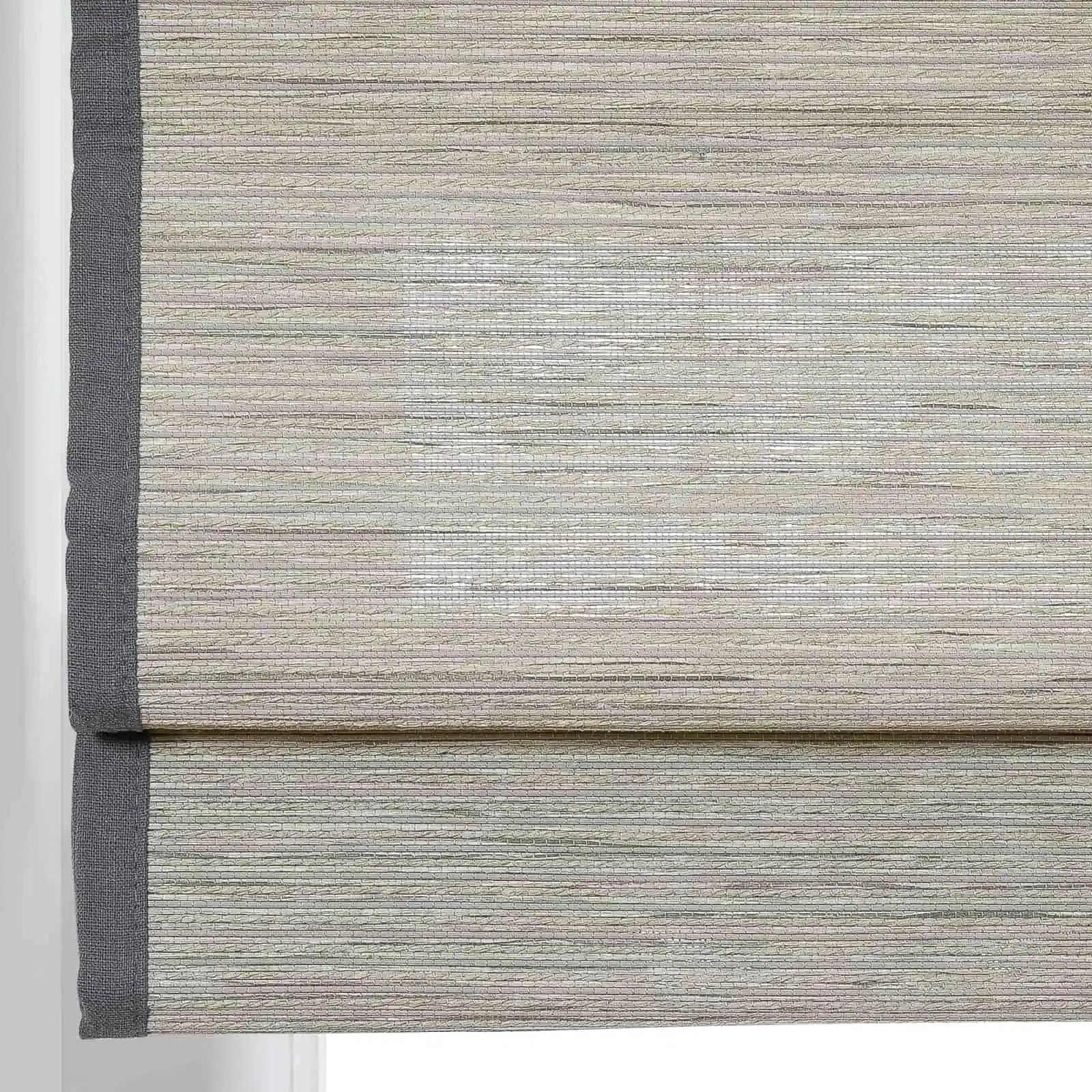 Rae Natural Kenaf Woven Wood Shades - Light Khaki TWOPAGES CURTAINS
